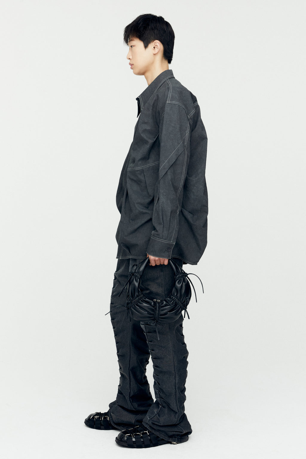 Andersson Bell - Alice Dyed Cotton Shirts (Charcoal) product image 4 | TRAB K-Fashion Australia