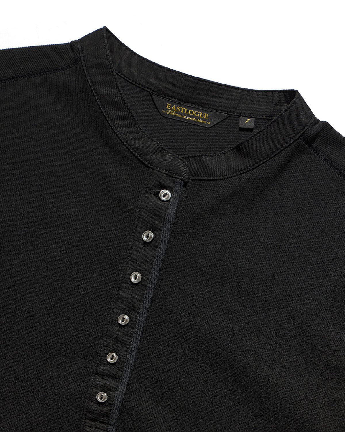 Eastlogue - Henley Neck Half T-shirts (Black) product image 3 | TRAB K-Fashion Australia