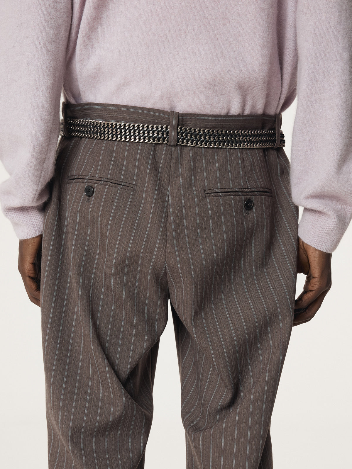 Recto - Vintage Stripe Flare Pants (Sepia Grey) product image 7 | TRAB K-Fashion Australia