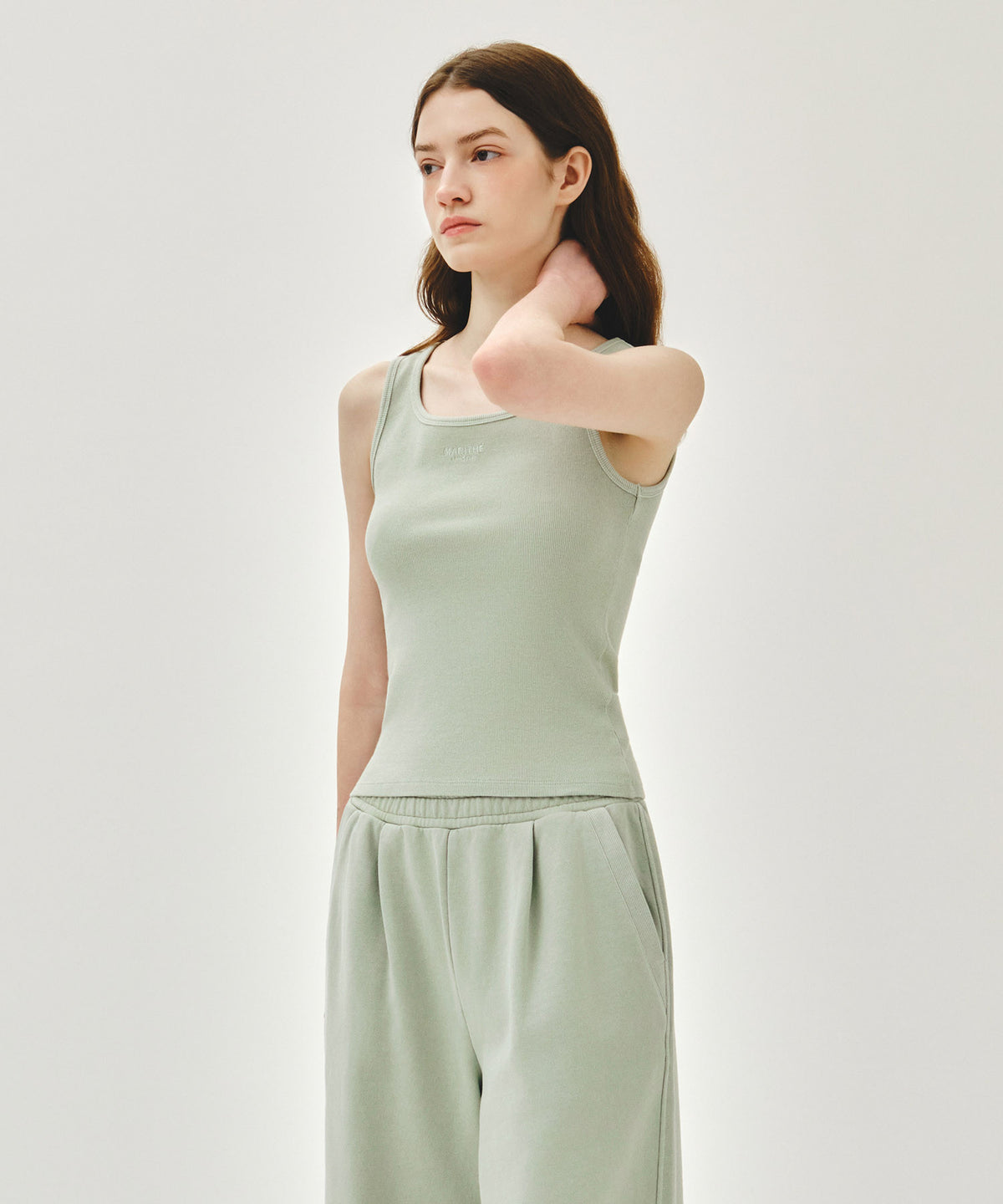 Marithe & Francois Girbaud - Regular Logo Sleeveless (Mint) product image 2 | TRAB K-Fashion Australia