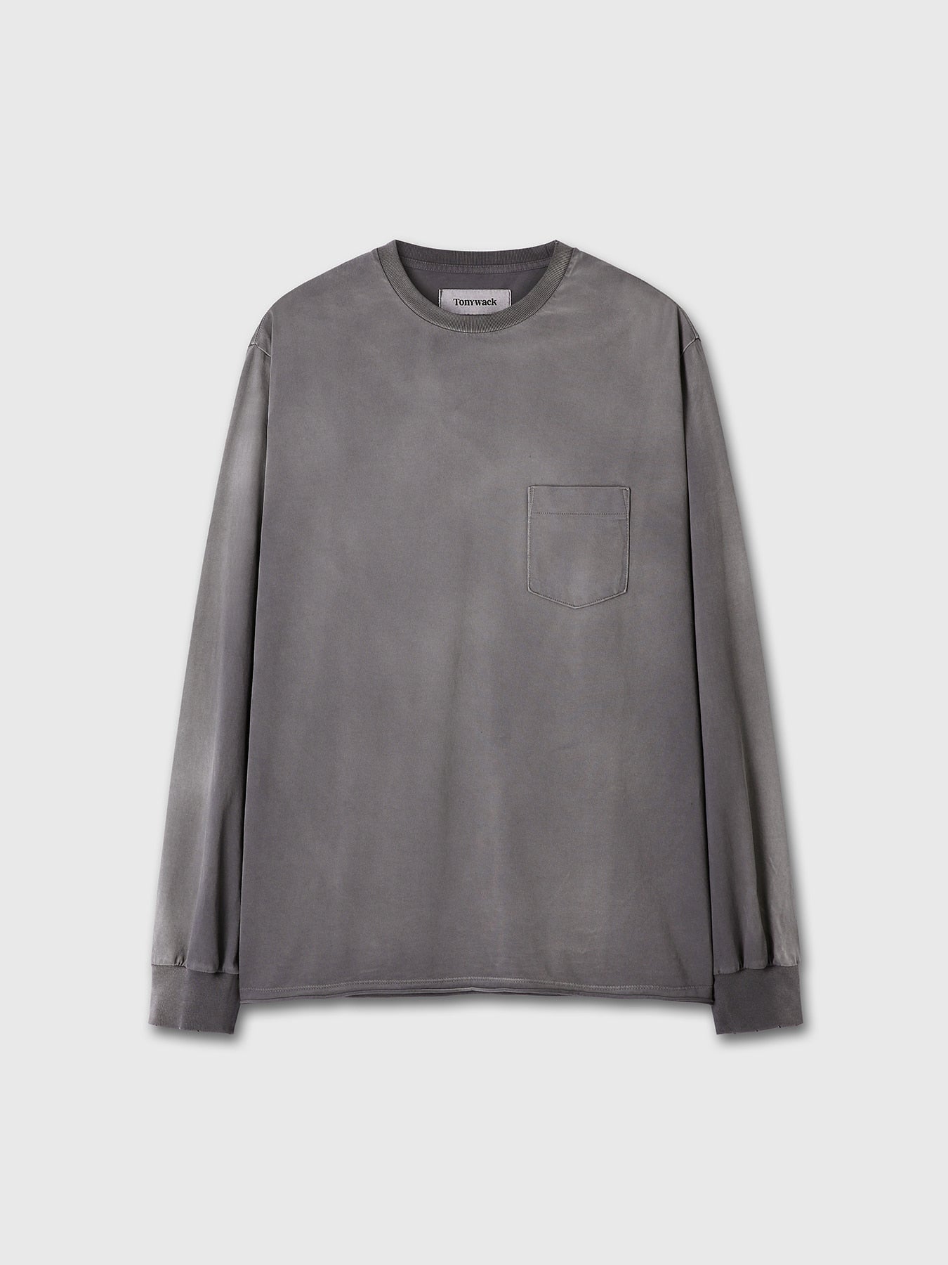 Tonywack - Garment Dyed Long Sleeve Crew (Smoke Grey) product image 8 | TRAB K-Fashion Australia