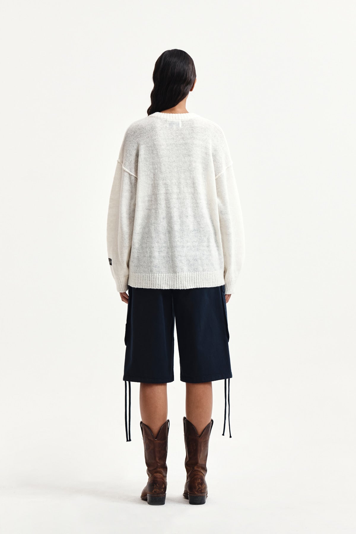 Matin Kim - Graffiti Artwork Knit Pullover (Ivory) product image 7 | TRAB K-Fashion Australia