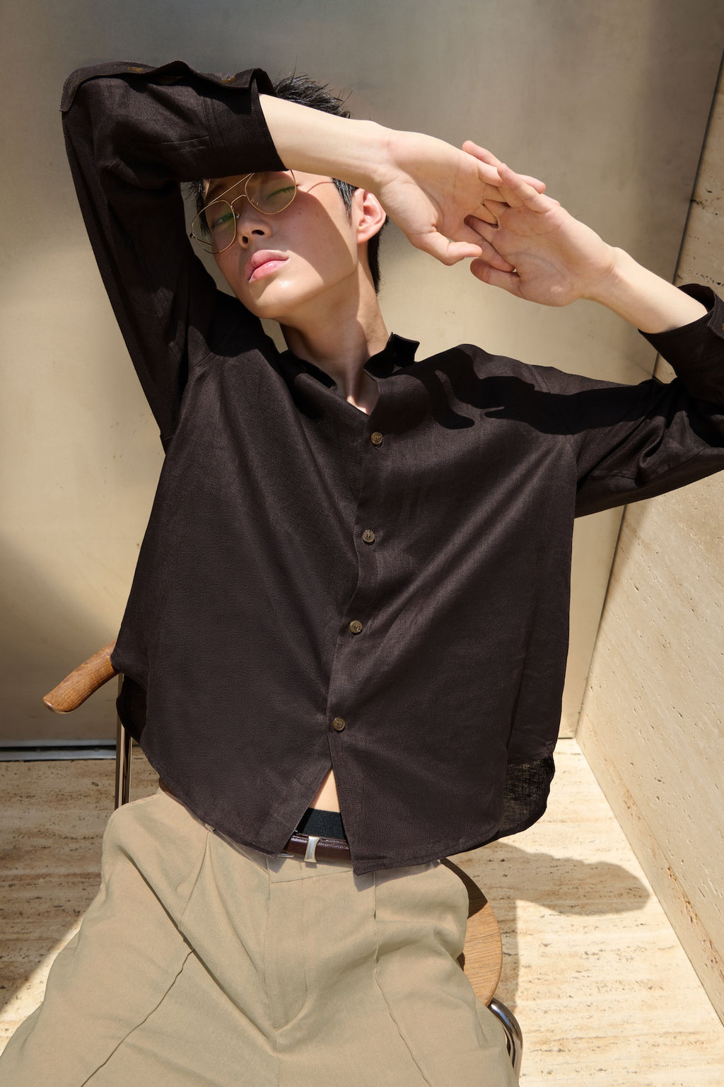 STU - Linen Shirt (Brown) product image 15 | TRAB K-Fashion Australia