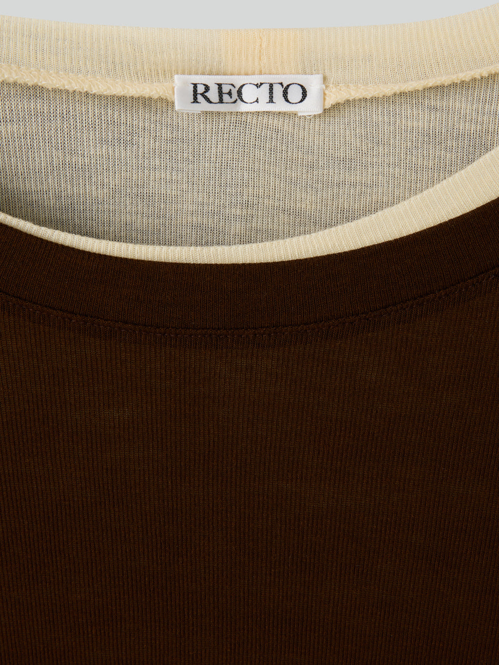 Recto - Layered Wool T-Shirt (Brown) product image 14 | TRAB K-Fashion Australia