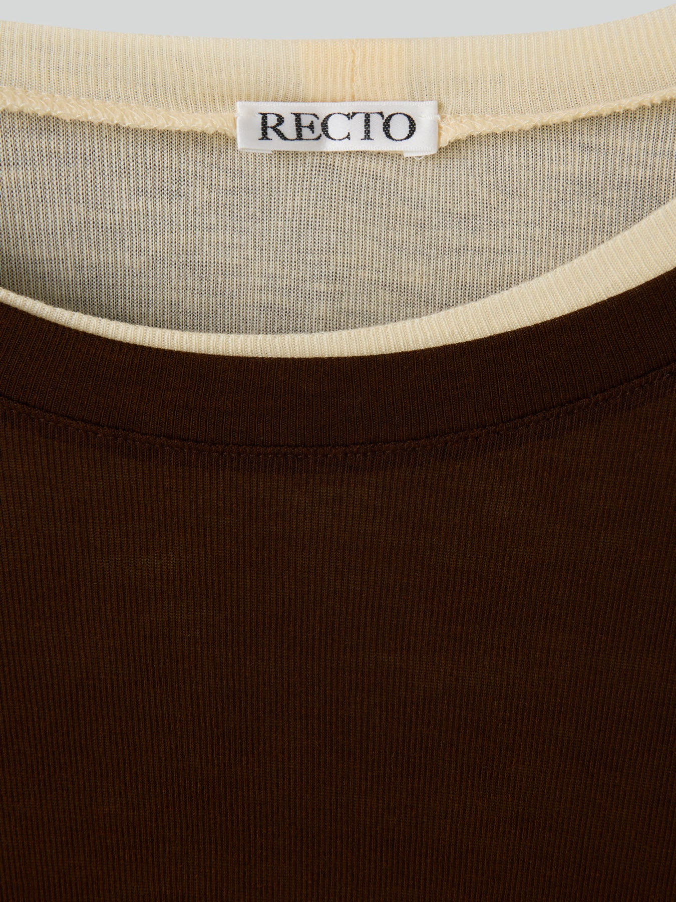 Recto - Layered Wool T-Shirt (Brown) product image 14 | TRAB K-Fashion Australia