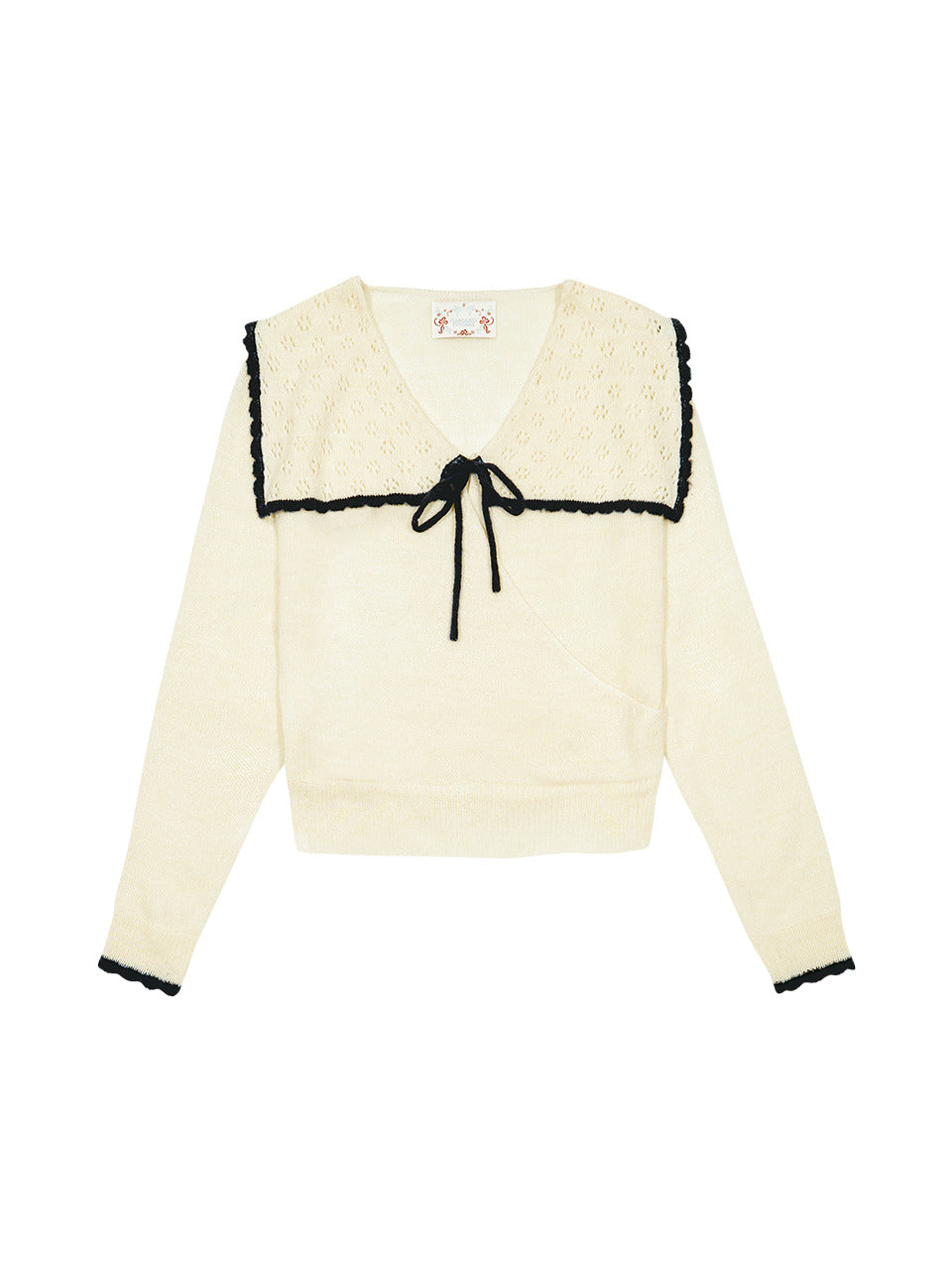 Margarin Fingers - Ribbon Sailor Knit (Cream) product image 2 | TRAB K-Fashion Australia