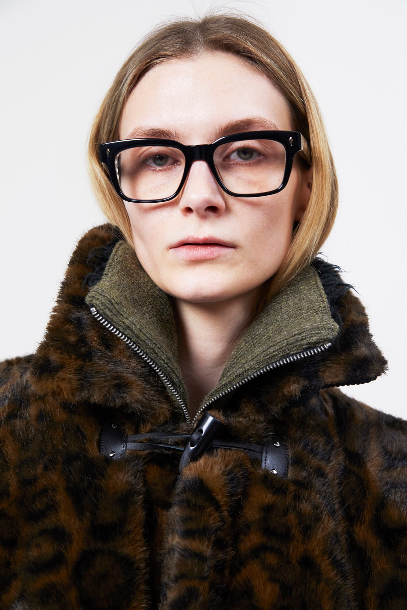 Andersson Bell - Unisex Leopard Fur Duffle Jacket (Brown) product image 4 | TRAB K-Fashion Australia