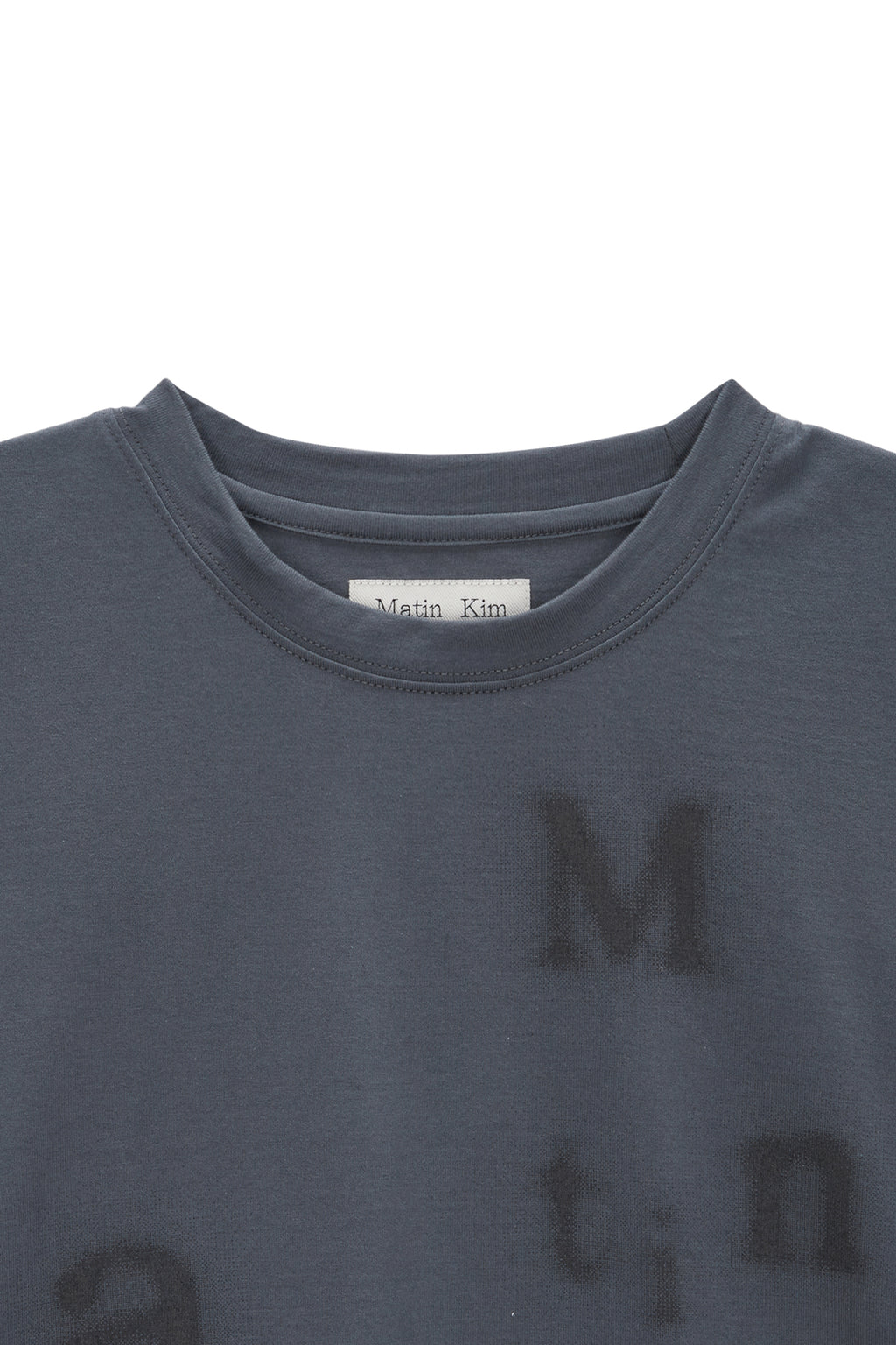 Matin Kim - Blurred Logo Crop Top (Charcoal) product image 3 | TRAB K-Fashion Australia