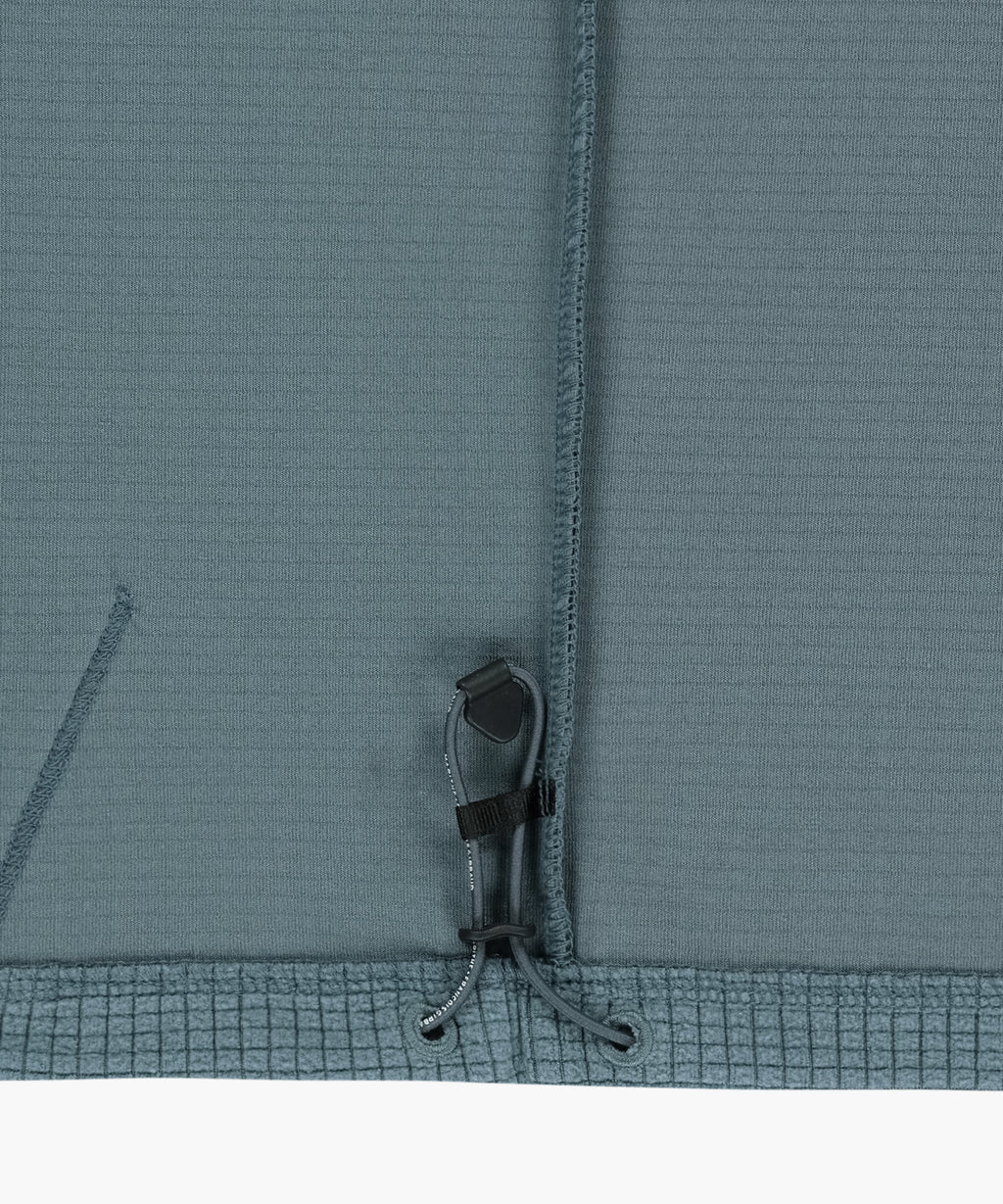 Marithe & Francois Girbaud - Grid Fleece Hoodie Zipup (Ash Blue) product image 5 | TRAB K-Fashion Australia