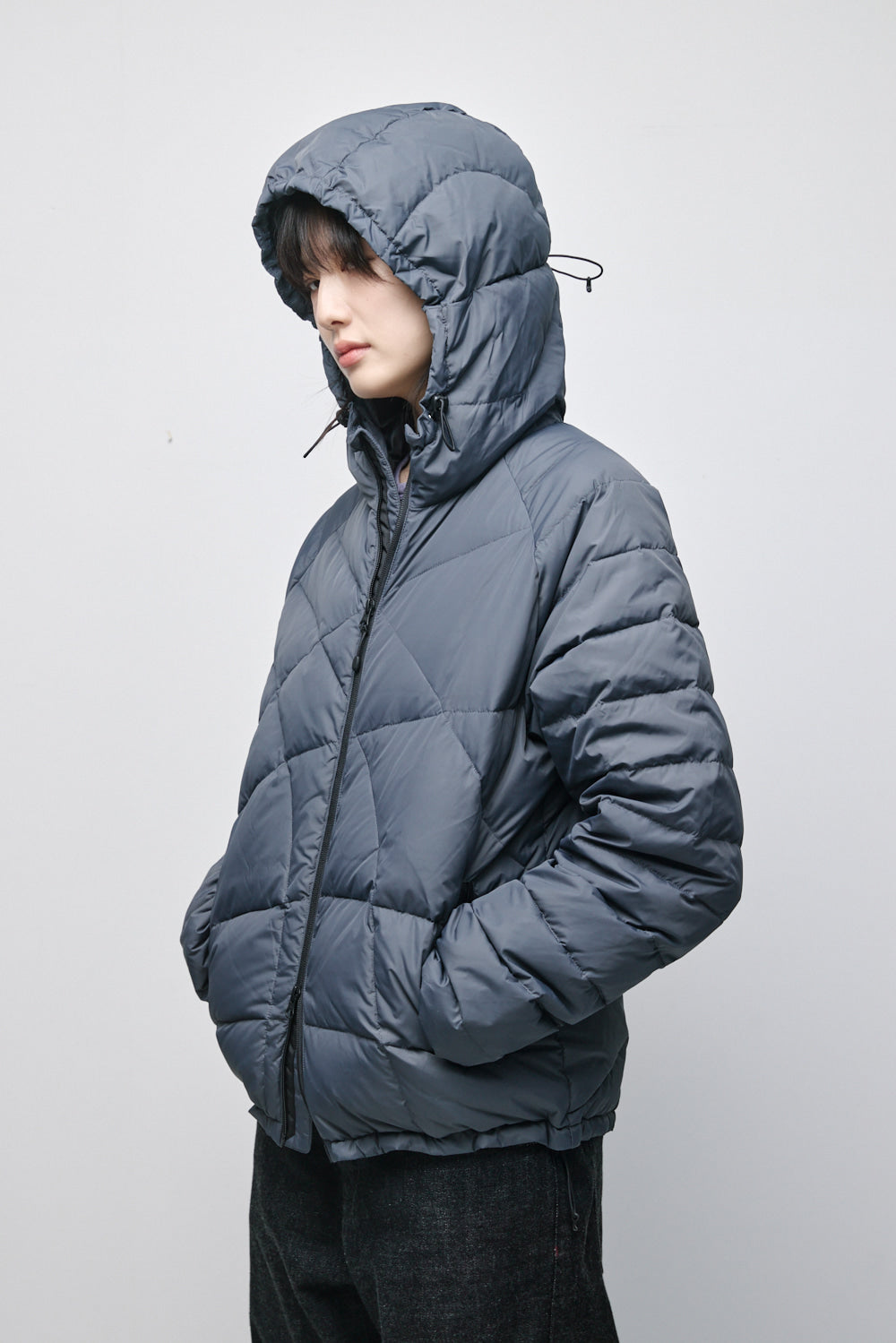 Hatchingroom - Web Goose Down Puffer Jacket Blue (Grey) product image 15 | TRAB K-Fashion Australia