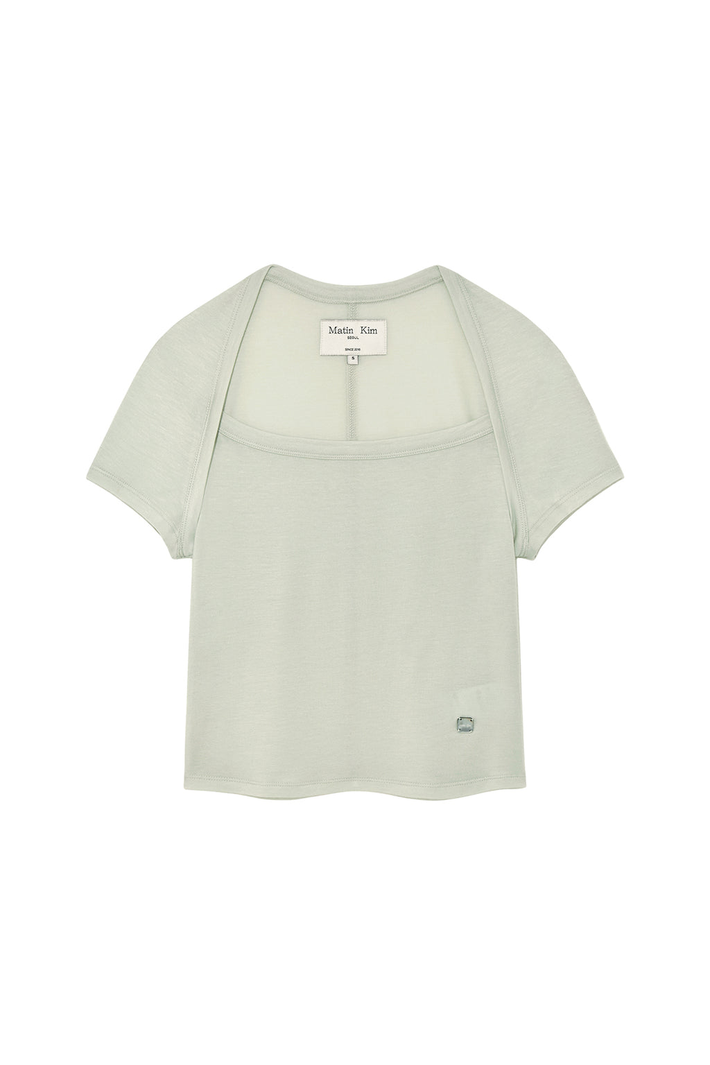 Matin Kim - Raglan Bolero Slim Top (Light Green) product image 1 | TRAB K-Fashion Australia
