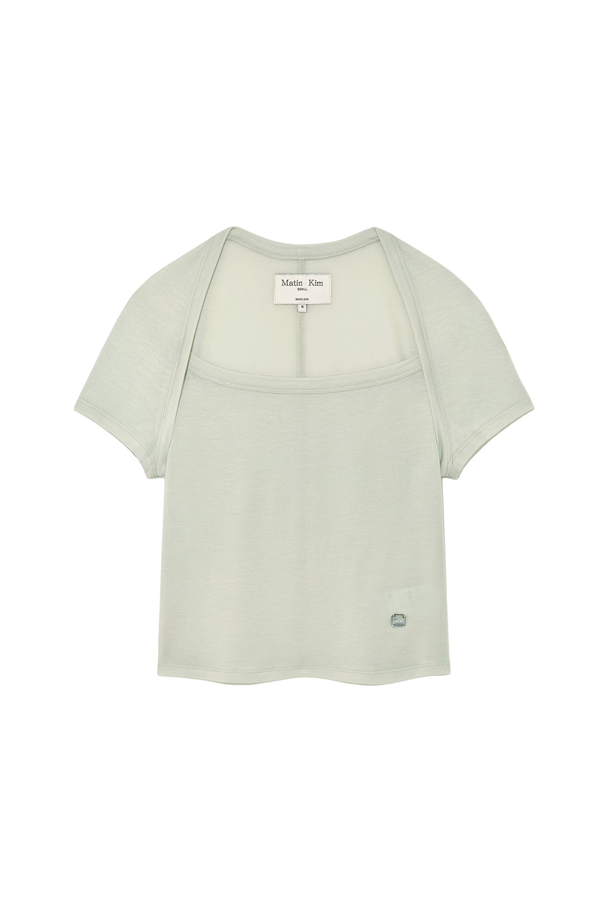 Matin Kim - Raglan Bolero Slim Top (Light Green) product image 1 | TRAB K-Fashion Australia