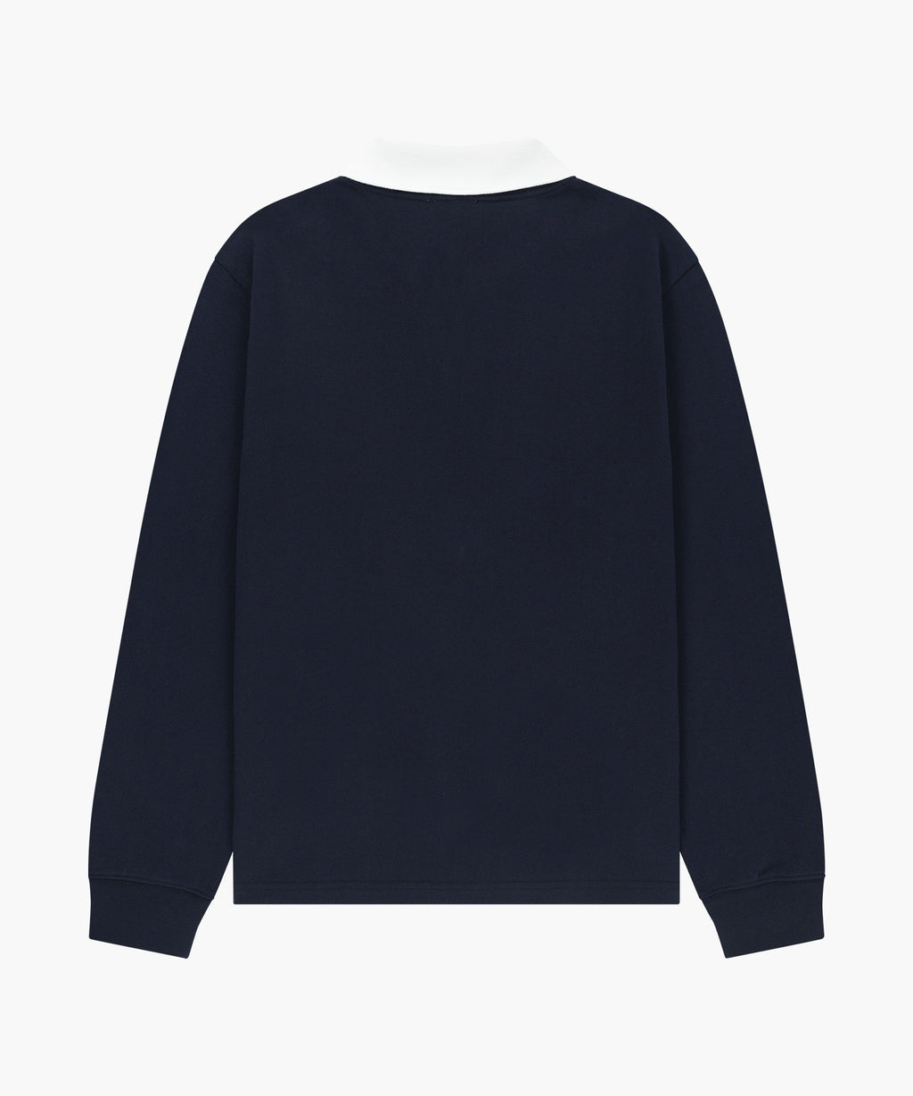 Marithe & Francois Girbaud - Collar Pique Long Sleeve Tee (Navy) product image 6 | TRAB K-Fashion Australia