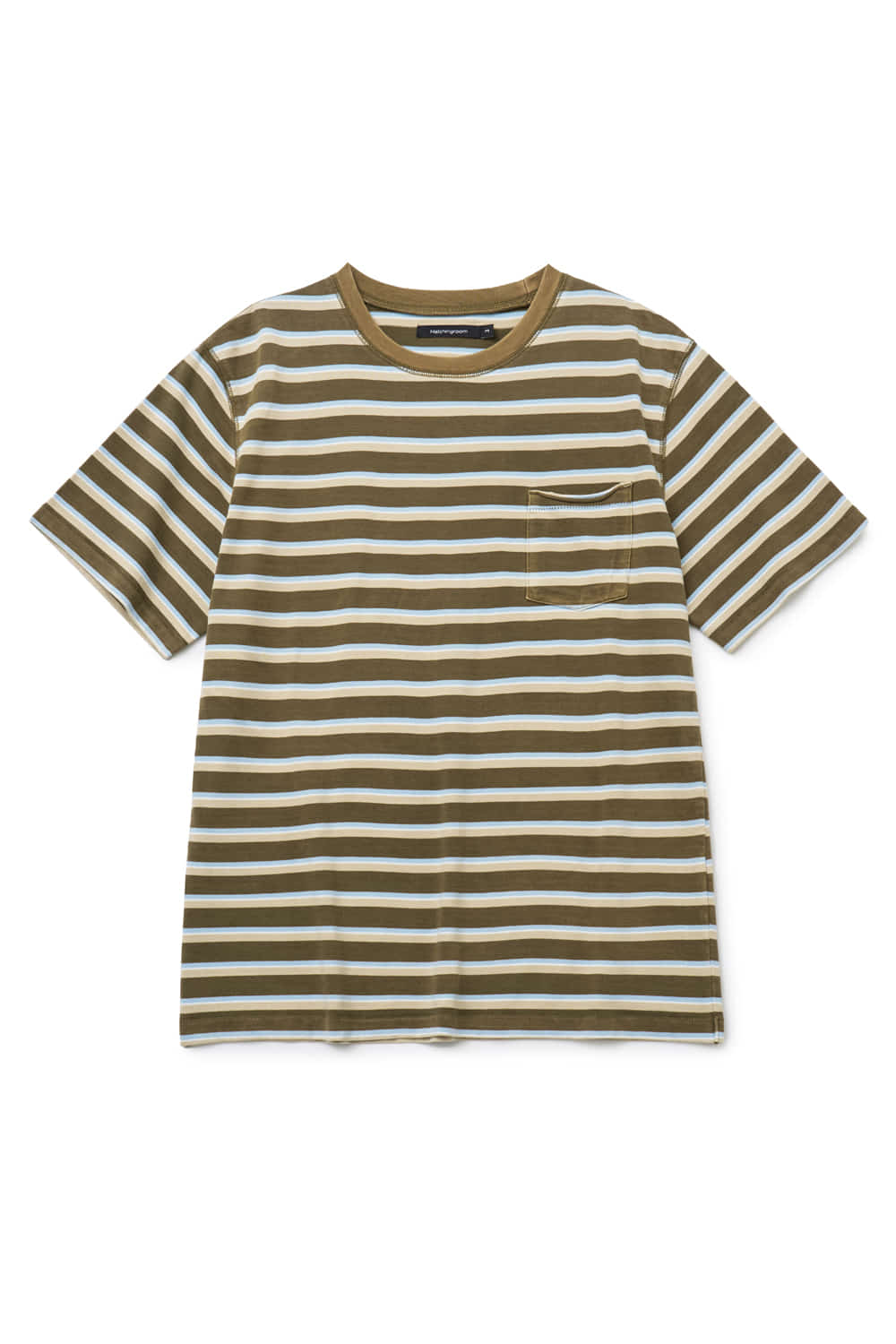 Hatchingroom - Bleached Stripe Tee (Khaki) product image 1 | TRAB K-Fashion Australia