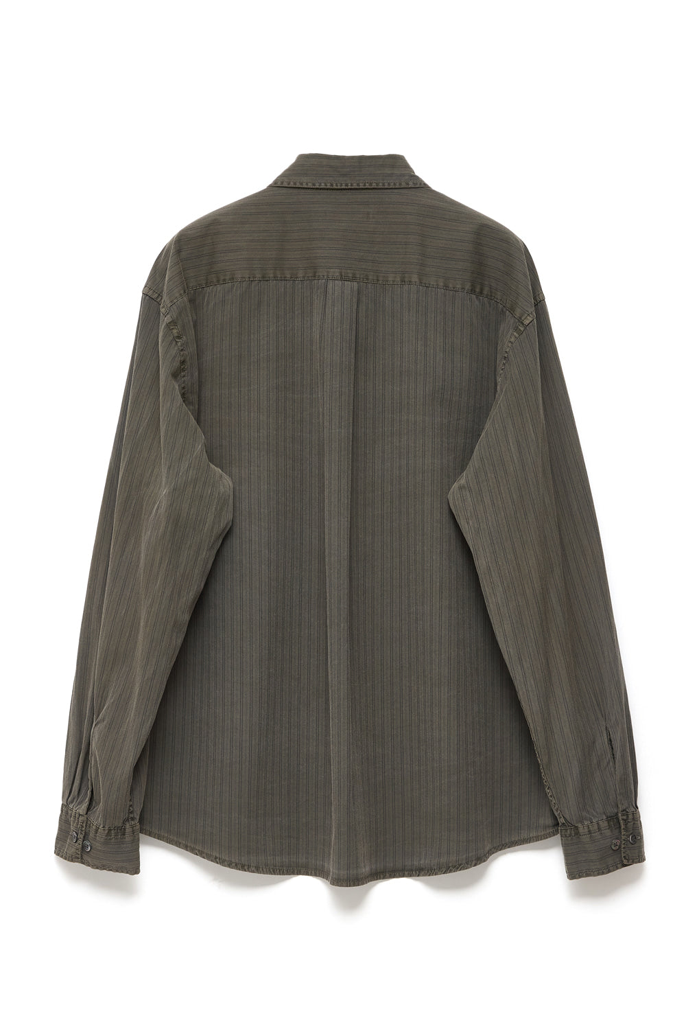 Hatchingroom - Museum Shirt Stripe (Dyed Khaki Grey) product image 2 | TRAB K-Fashion Australia