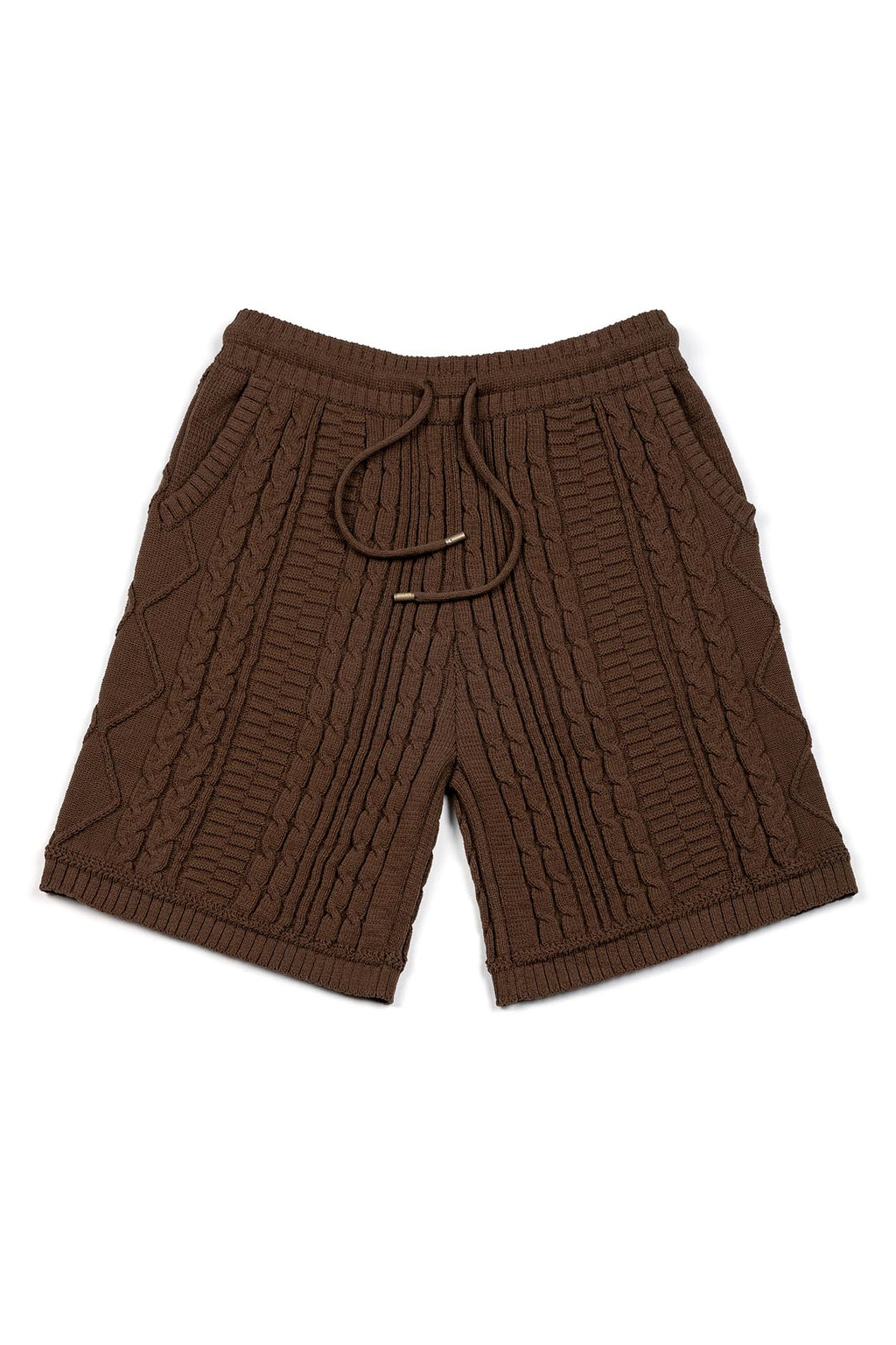Ioedle - Seeping New Town Cable Knit Shorts (Brown) product image 2 | TRAB K-Fashion Australia