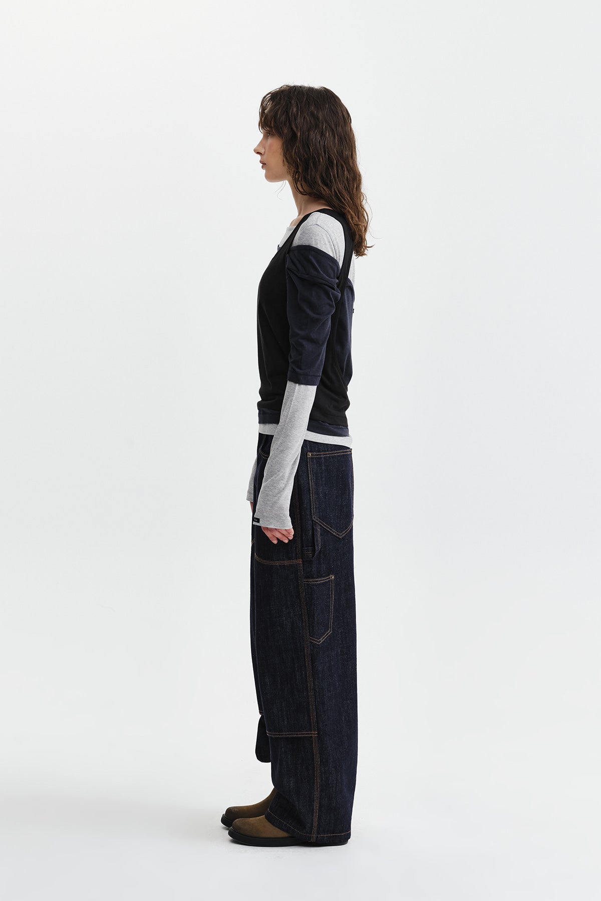Matin Kim - Triple Layered Multi Way Top (Navy) product image 11 | TRAB K-Fashion Australia