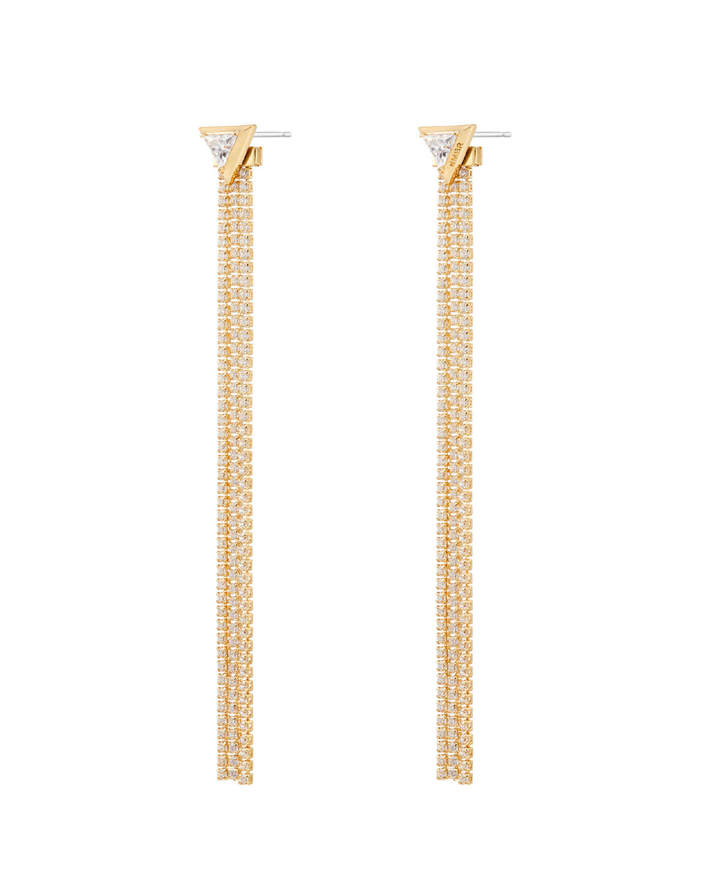 Numbering - Inverted Triangle Earrings with Stone Chain #3191 product image 9 | TRAB K-Fashion Australia