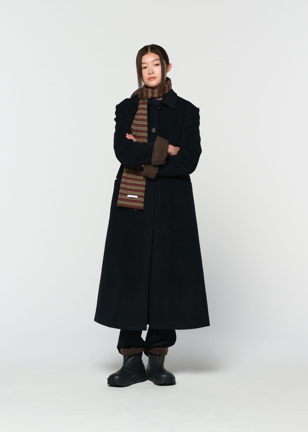 Amomento - single maxi long coat (Black) product image 6 | TRAB K-Fashion Australia