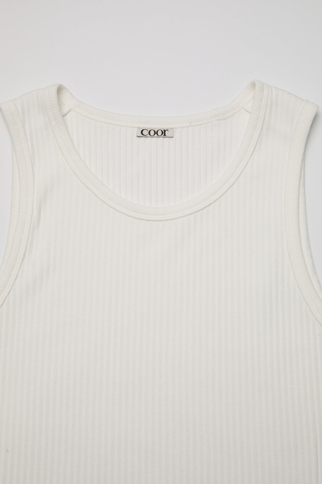 Coor - Scoop-Neck Ribbed Sleeveless (White) product image 5 | TRAB K-Fashion Australia