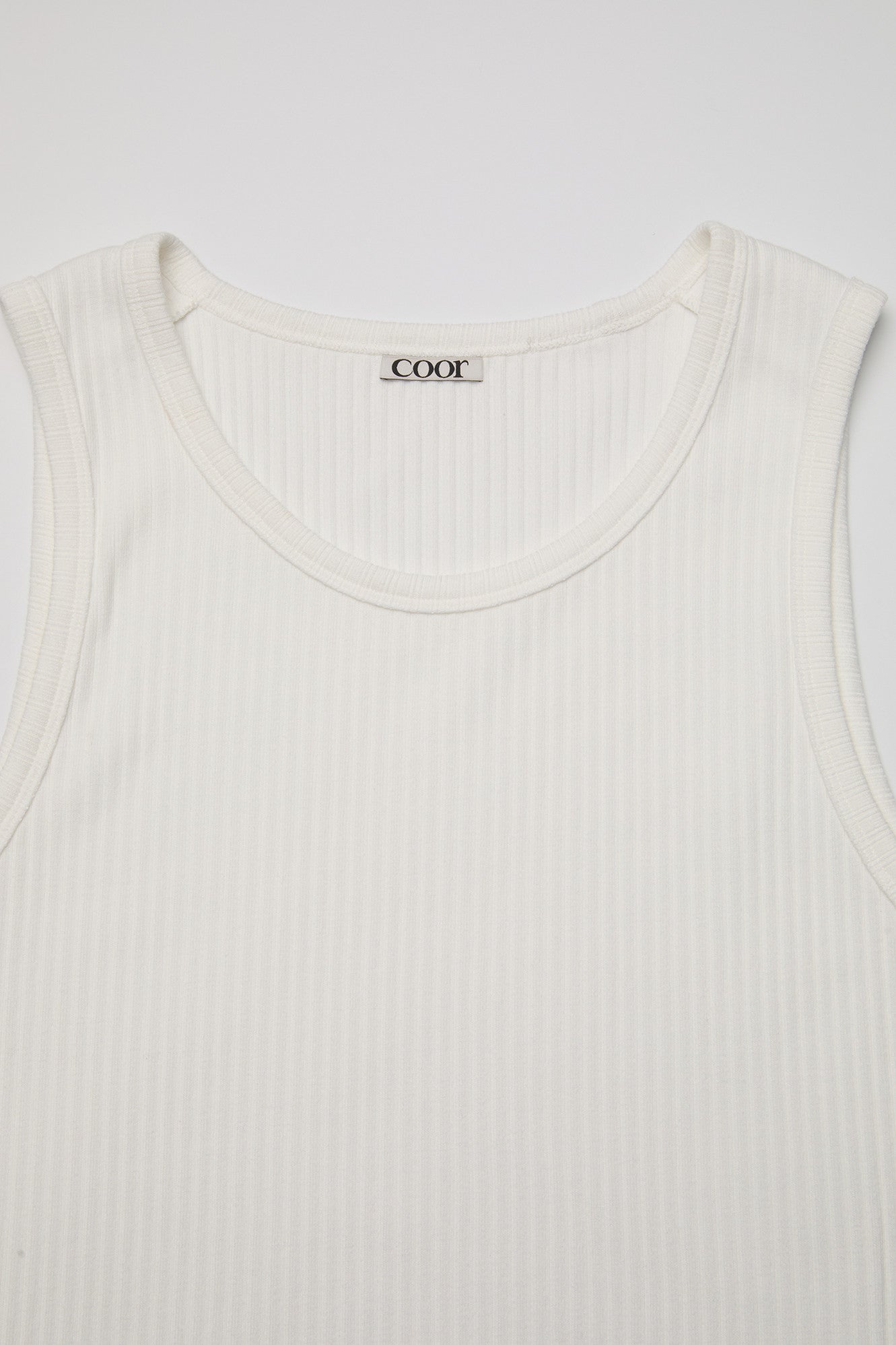 Coor - Scoop-Neck Ribbed Sleeveless (White) product image 5 | TRAB K-Fashion Australia