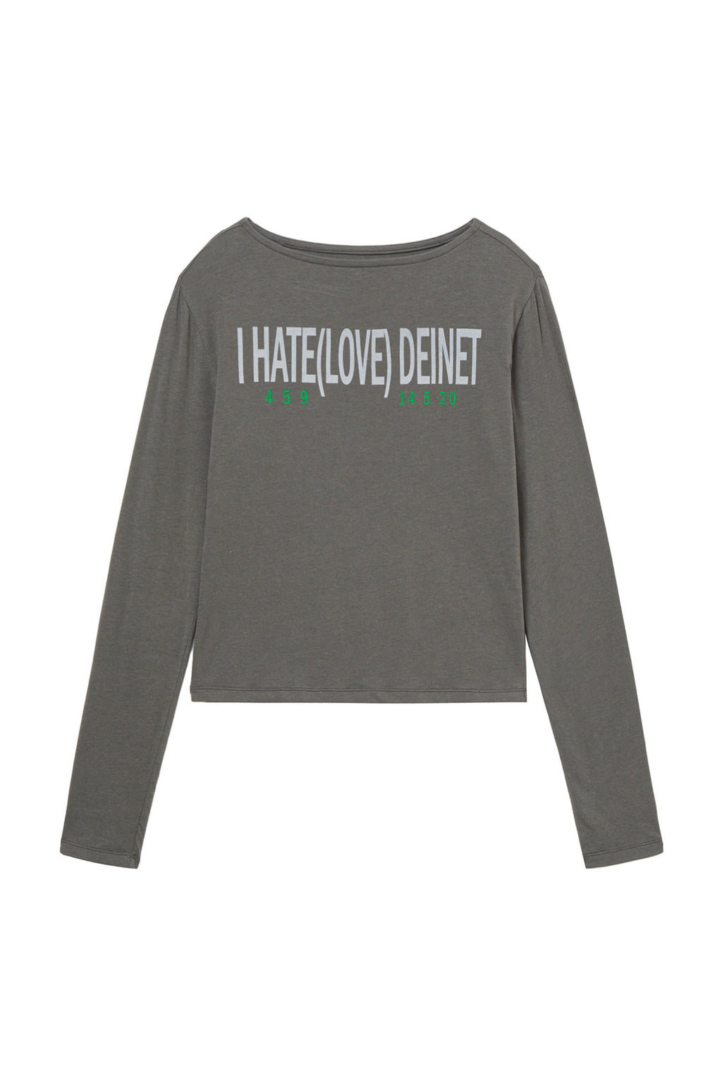 Deinet - I Hate Long Sleeve (Charcoal) product image 1 | TRAB K-Fashion Australia