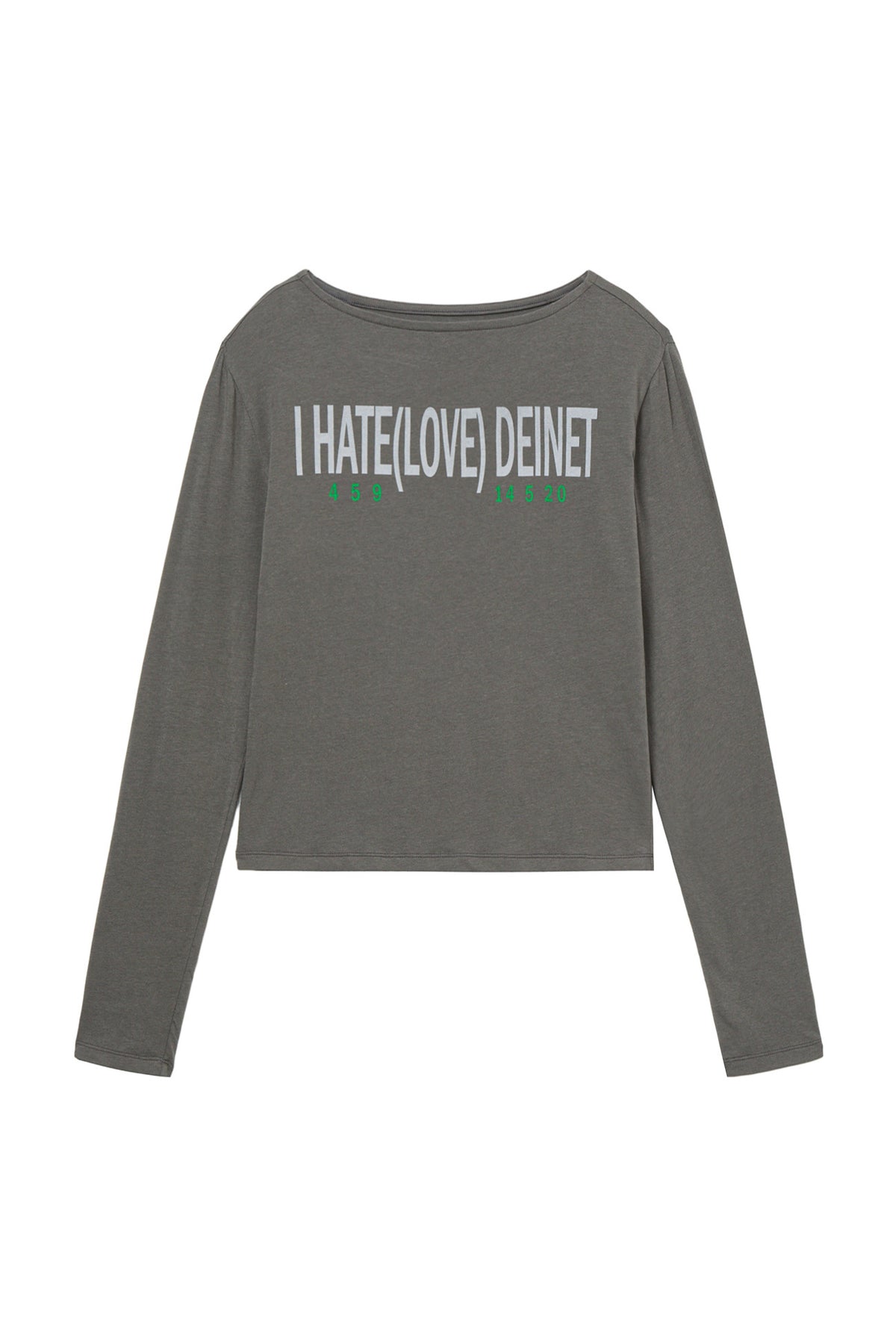 Deinet - I Hate Long Sleeve (Charcoal) product image 1 | TRAB K-Fashion Australia