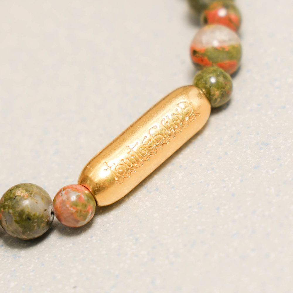 Towtow Archive - [Pre-Order – Ships August 3] Feel Logo Symbol Bracelet Unakite (Green) product image 2 | TRAB K-Fashion Australia