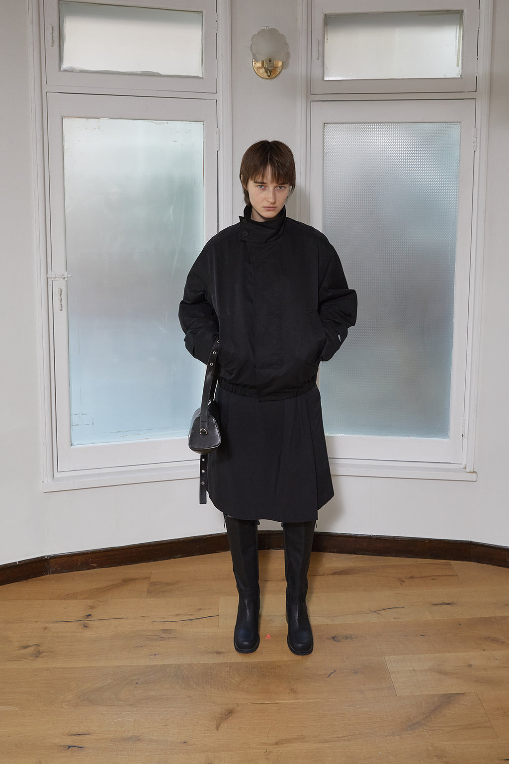 Matin Kim - Trench Bomber Jumper (Black) product image 11 | TRAB K-Fashion Australia