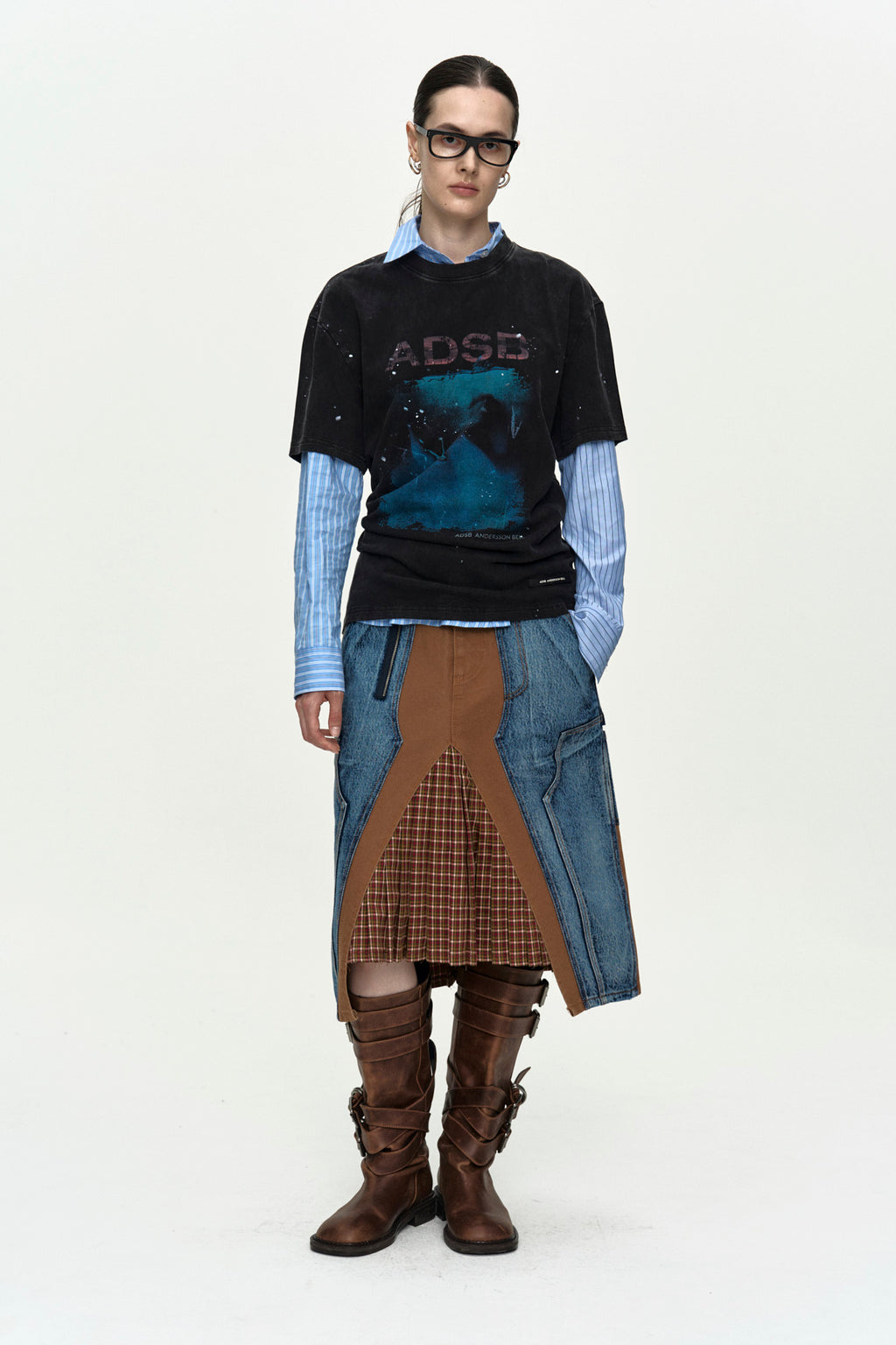 Andersson Bell - Carpenter Deconstructed Pleats Skirt (Hamilton Brown) product image 11 | TRAB K-Fashion Australia