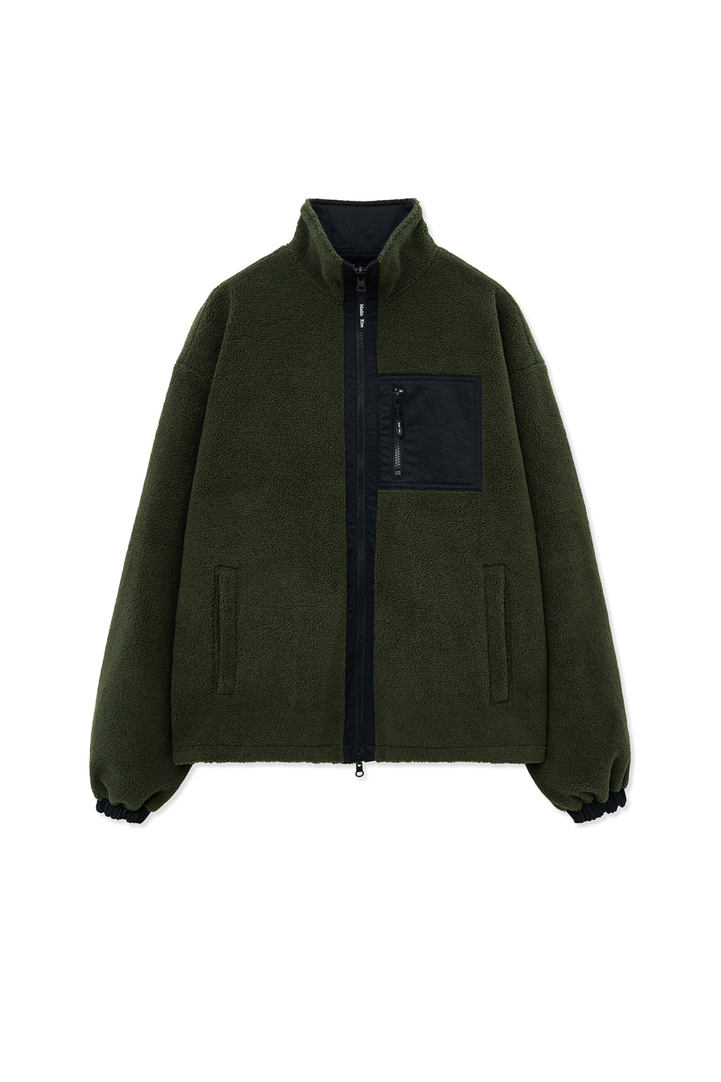 Matin Kim - Reversible Sherpa Zip Up (Khaki) product image 21 | TRAB K-Fashion Australia