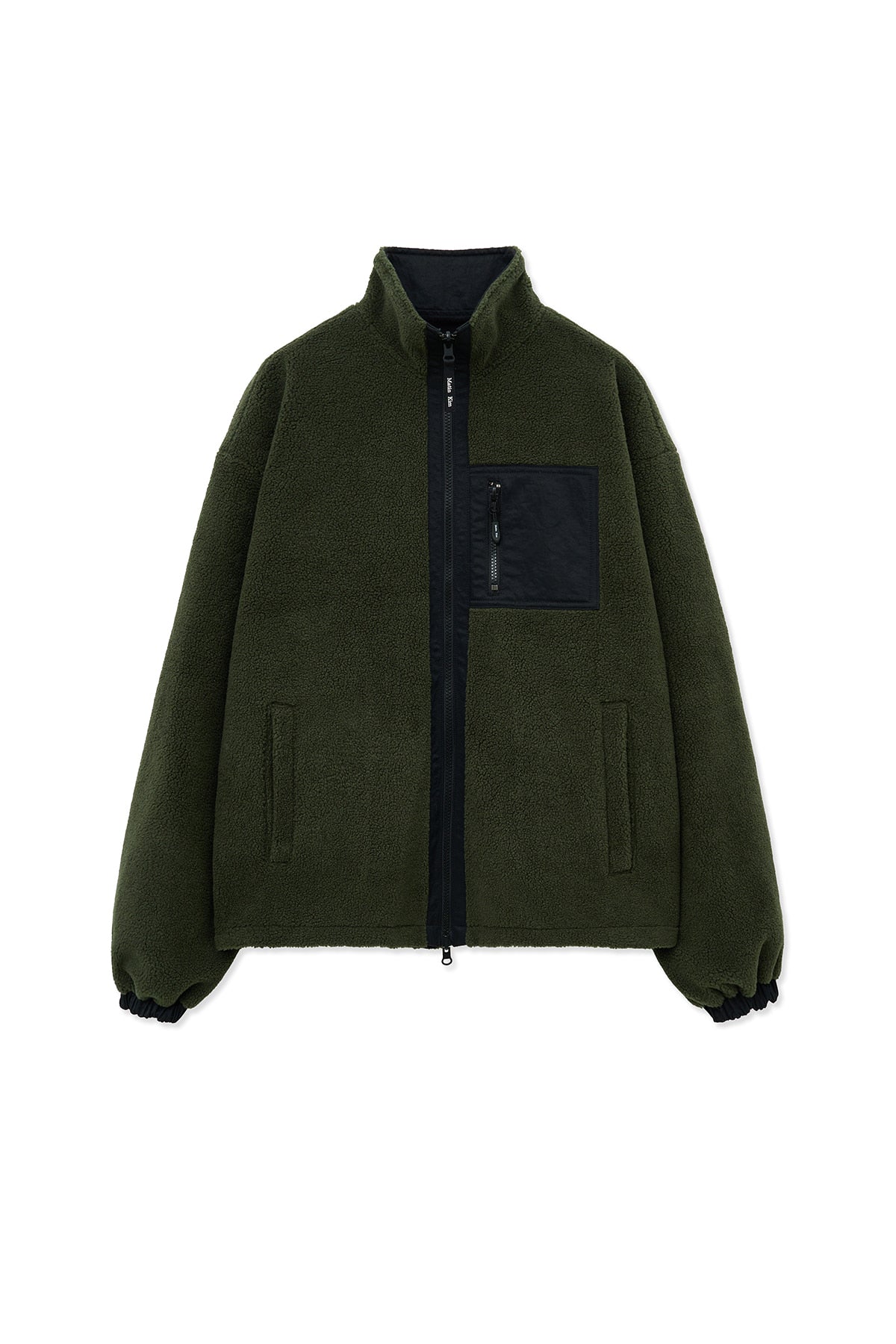 Matin Kim - Reversible Sherpa Zip Up (Khaki) product image 21 | TRAB K-Fashion Australia