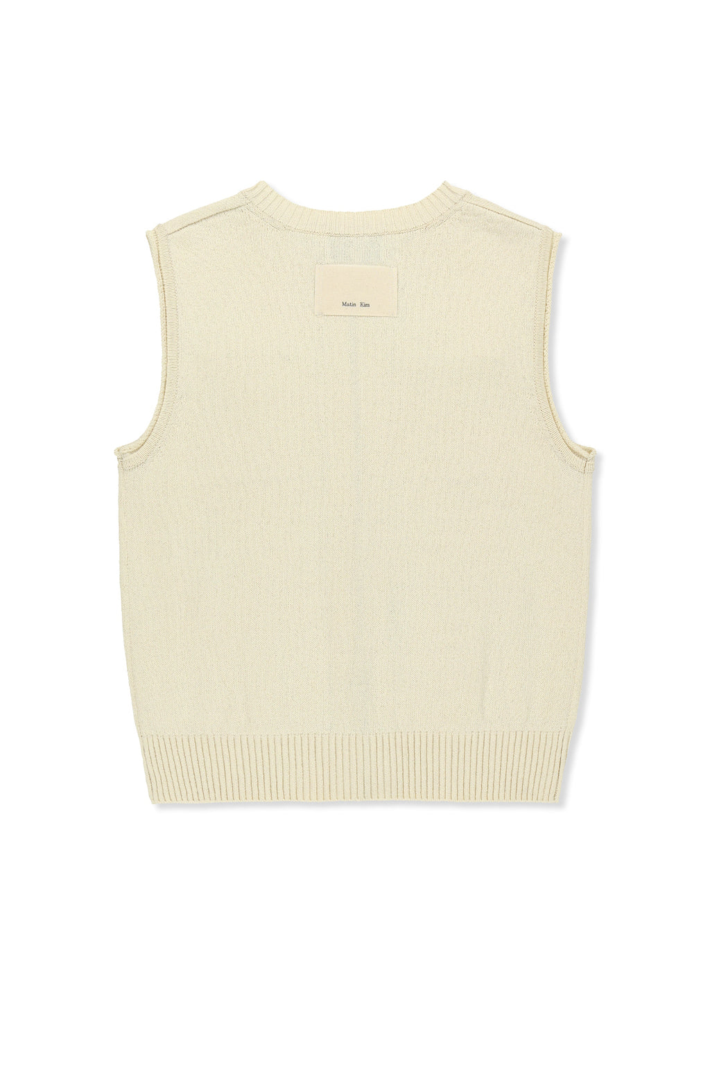 Matin Kim - Pocket Washed Knit Vest (Light Beige) product image 2 | TRAB K-Fashion Australia