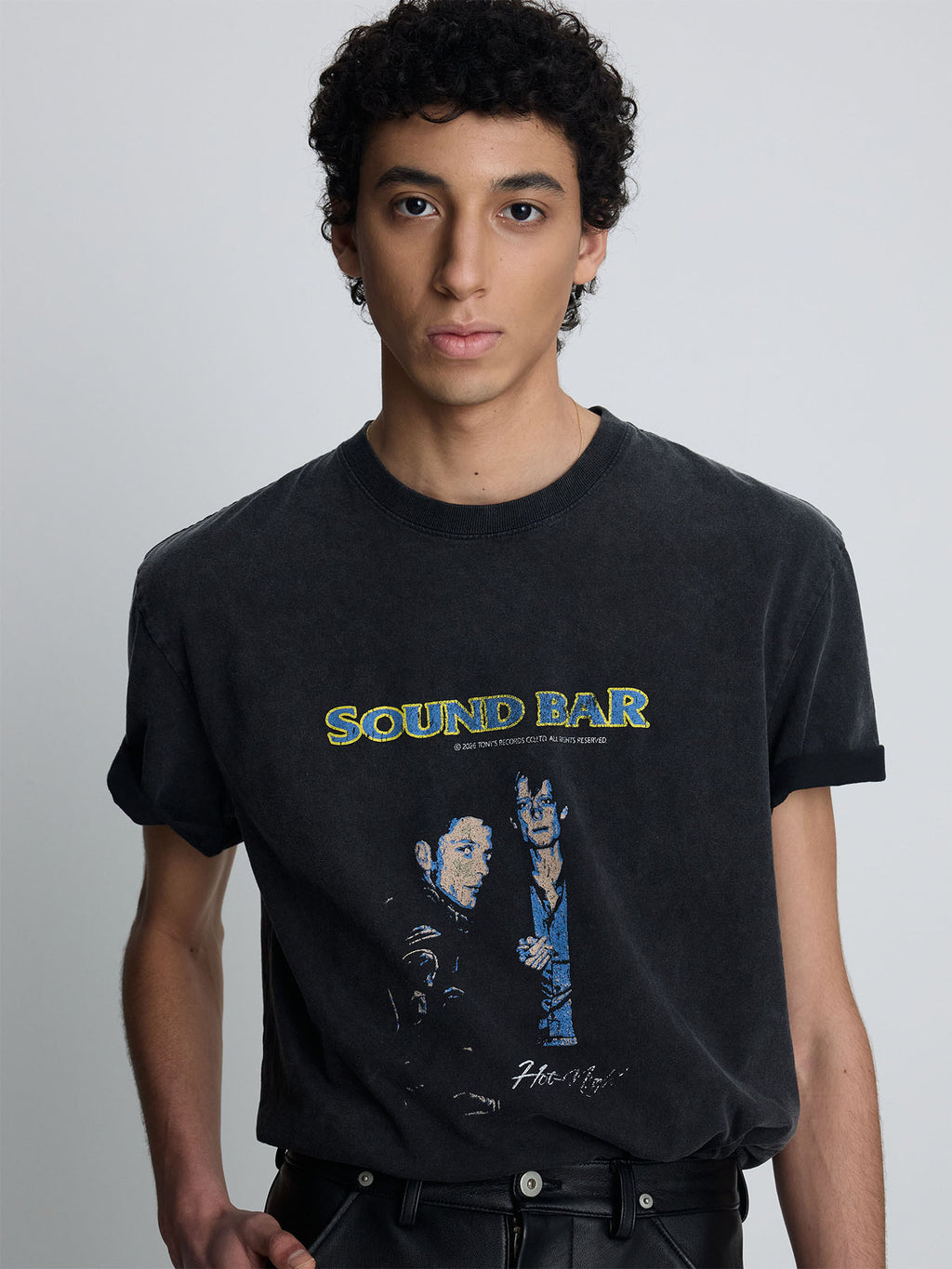 Tonywack - Garment-Dyed Sound Bar T-Shirt (Faded Carbon) product image 6 | TRAB K-Fashion Australia