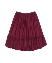 Coyseio - Quilted Shirring Balloon Skirt (Burgundy) product image 1 | TRAB K-Fashion Australia