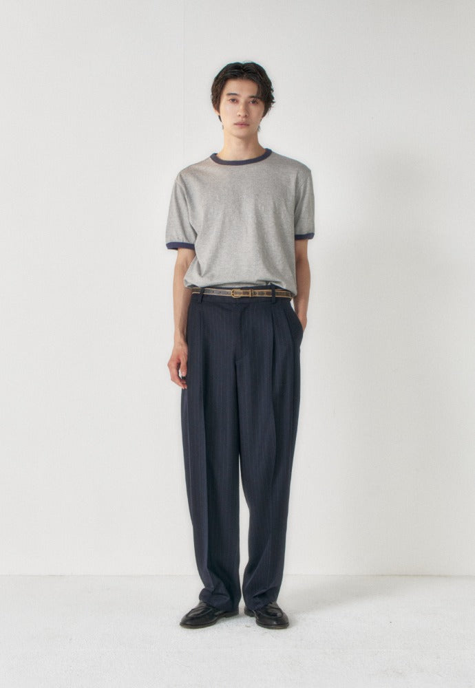 Art if acts - Slub Ringer Tee (Grey/Blue) product image 1 | TRAB K-Fashion Australia