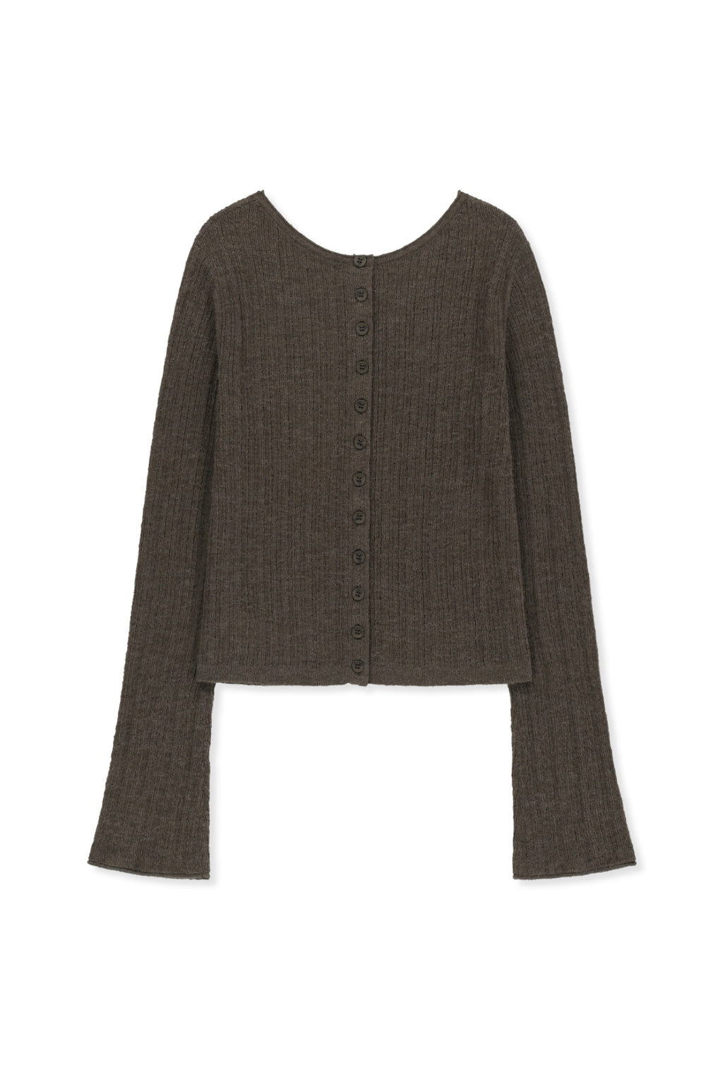 Matin Kim - Two Way Texture Knit Top (Khaki Brown) product image 1 | TRAB K-Fashion Australia