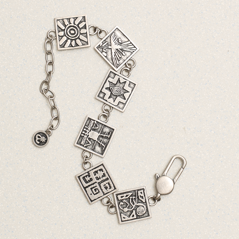 Towtow Archive - Stamped Tile Chain Bracelet Silver Burnish (OC) product image 2 | TRAB K-Fashion Australia