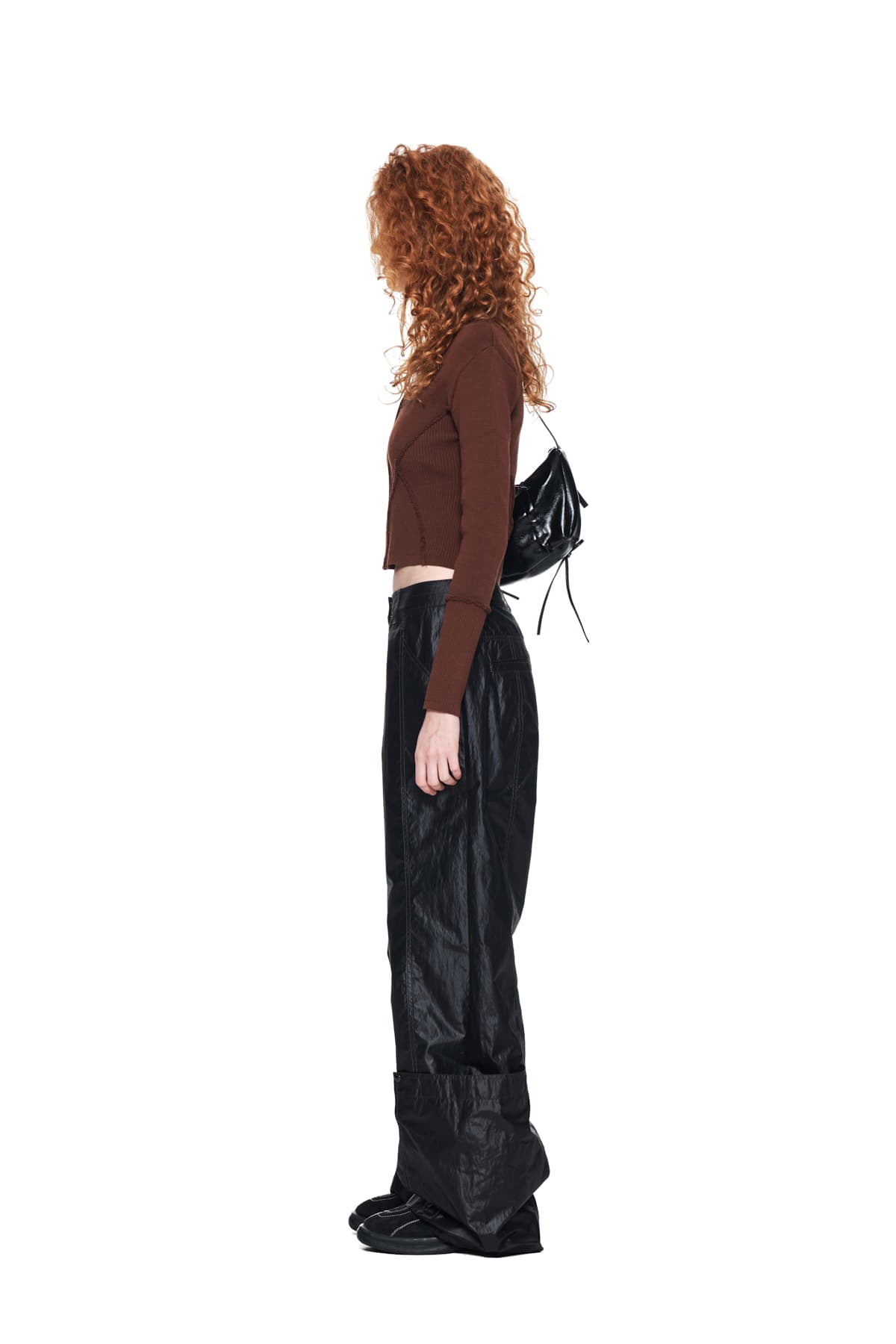 Matin Kim - Loose Pocket Nylon Pants (Black) product image 6 | TRAB K-Fashion Australia