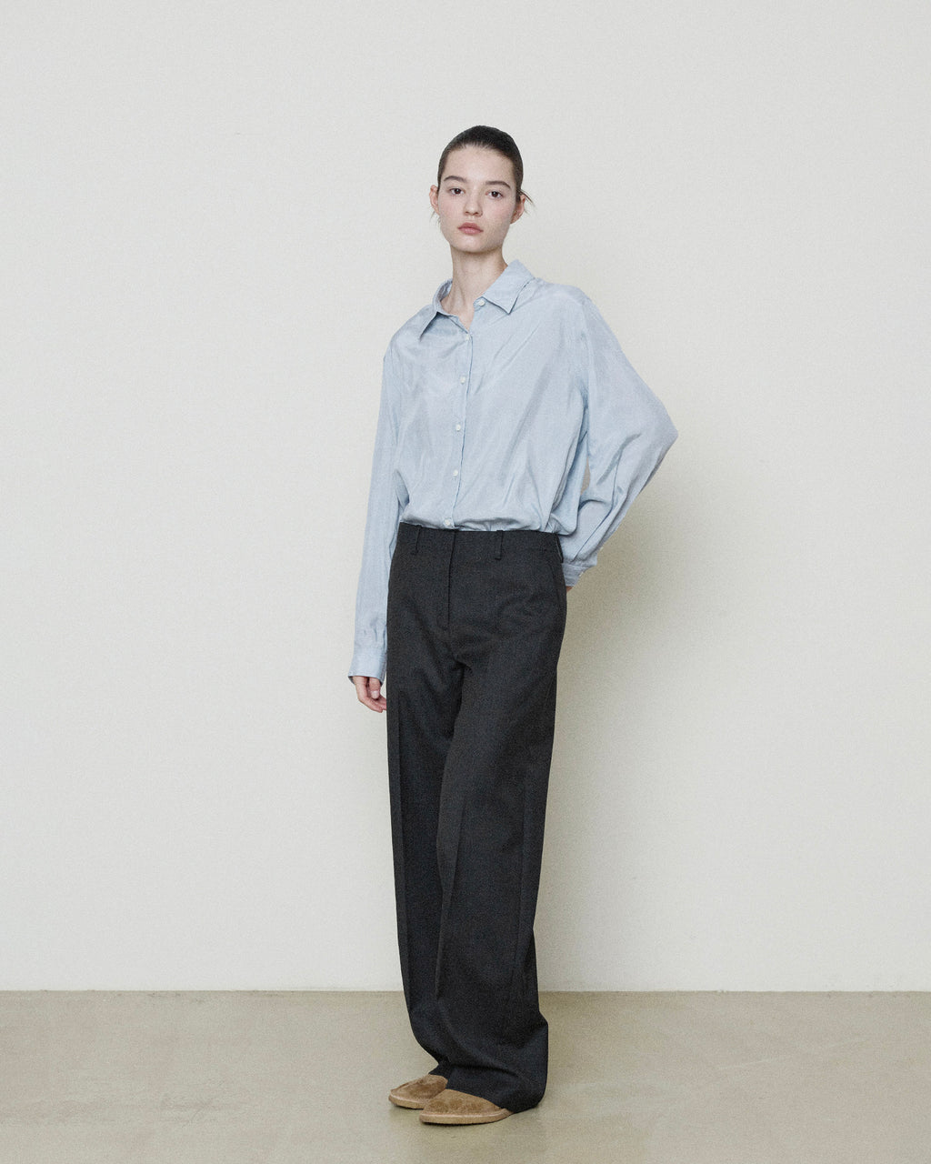 Brownyard - Low Rise Wool Pants (Charcoal) product image 1 | TRAB K-Fashion Australia