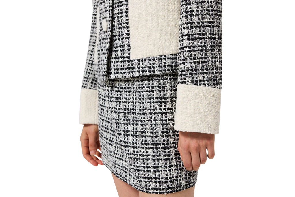 Kimhe Kim - Malevich Cropped Tweed Jacket (Black/White) product image 8 | TRAB K-Fashion Australia