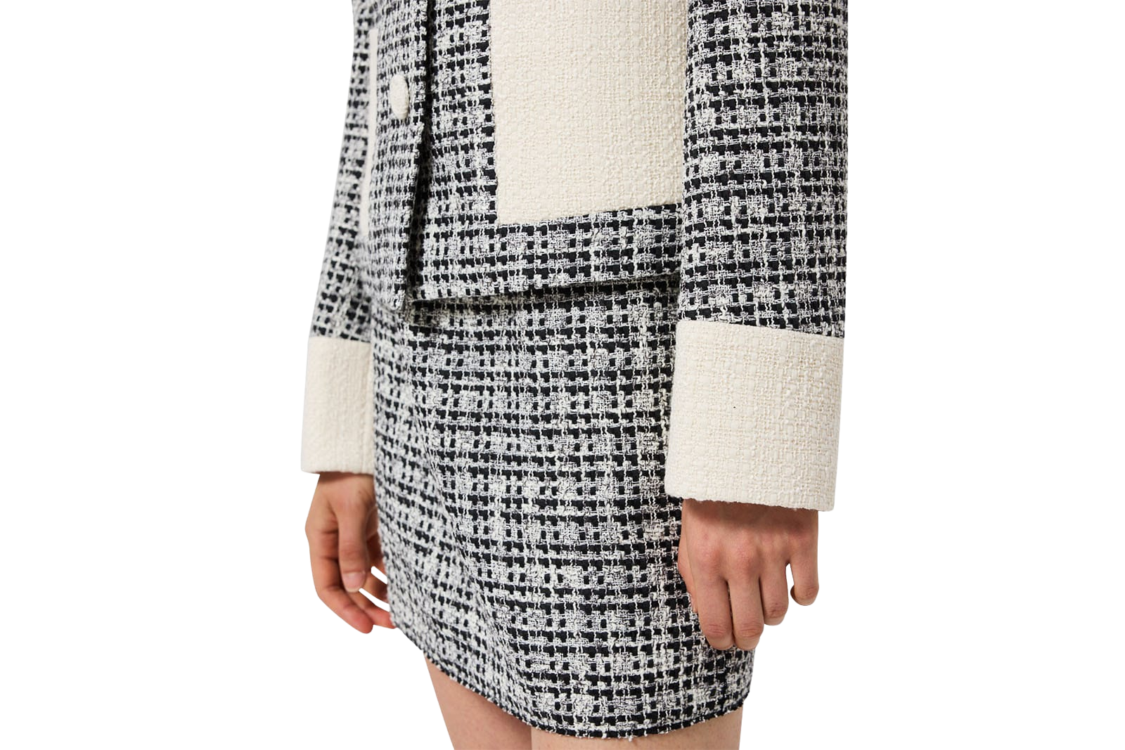 Kimhe Kim - Malevich Cropped Tweed Jacket (Black/White) product image 8 | TRAB K-Fashion Australia