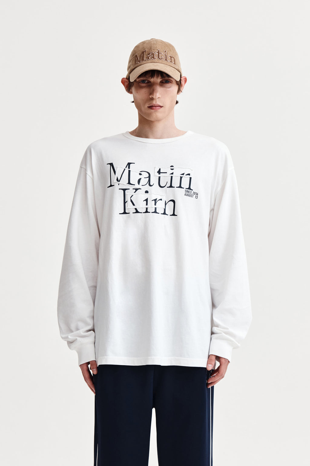 Matin Kim - Patch Graphic Long Sleeve Top (White) product image 10 | TRAB K-Fashion Australia