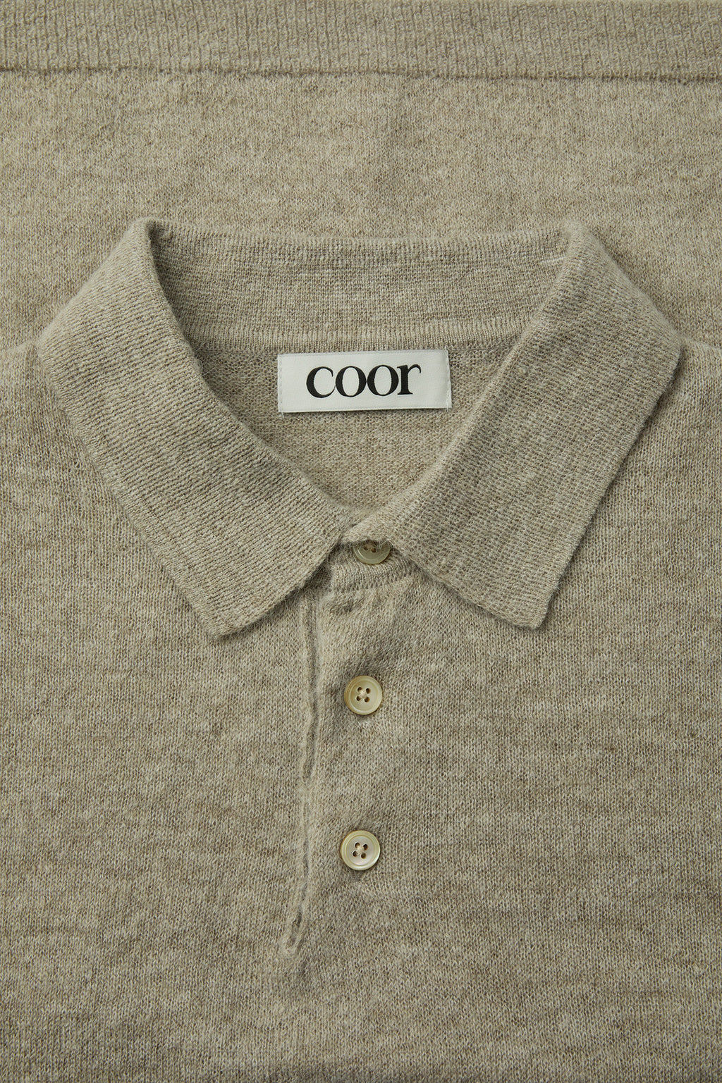 Coor - Haily Alpaca Blend Polo Knit (Melange Beige) product image 5 | TRAB K-Fashion Australia