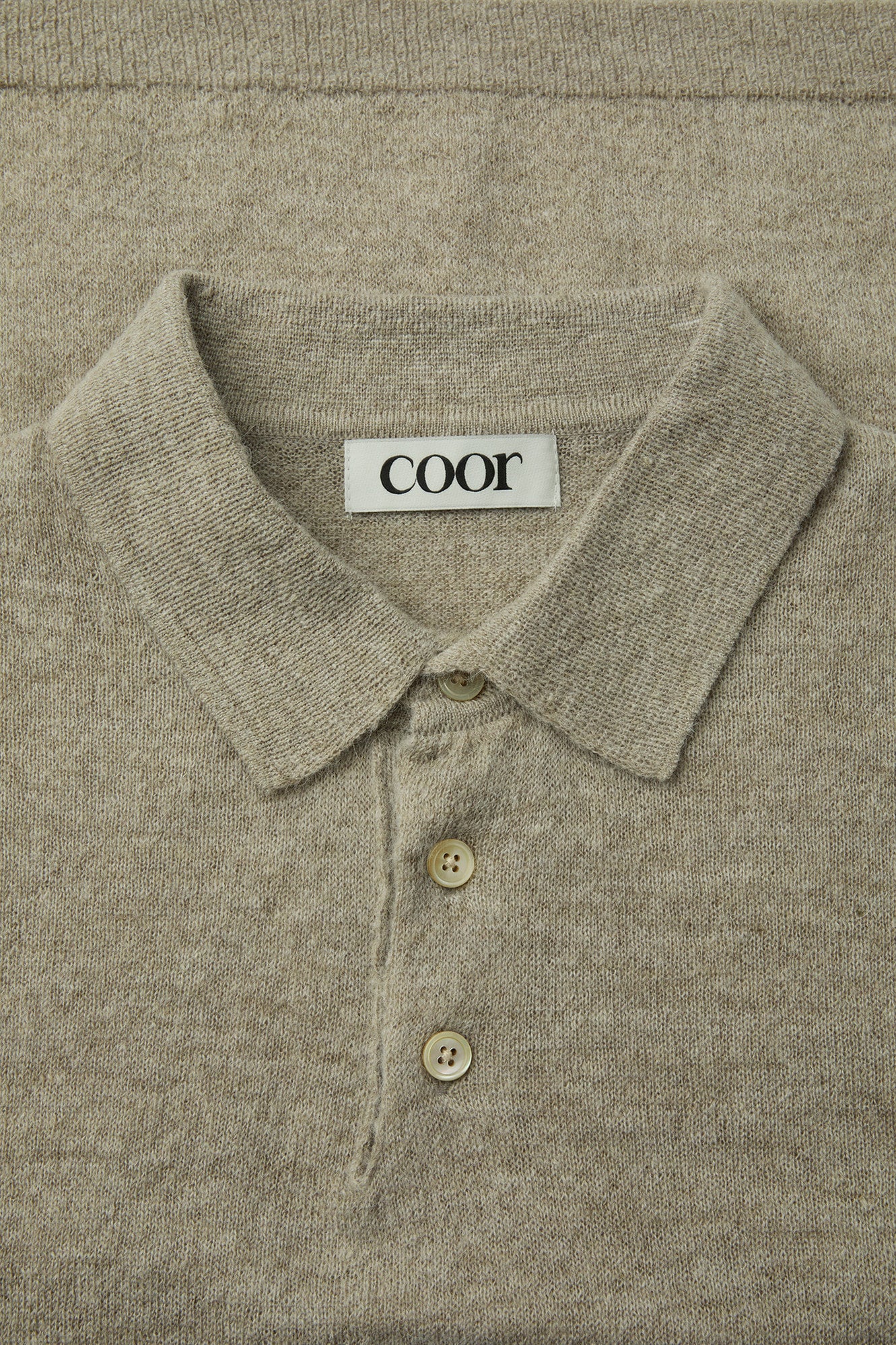 Coor - Haily Alpaca Blend Polo Knit (Melange Beige) product image 5 | TRAB K-Fashion Australia