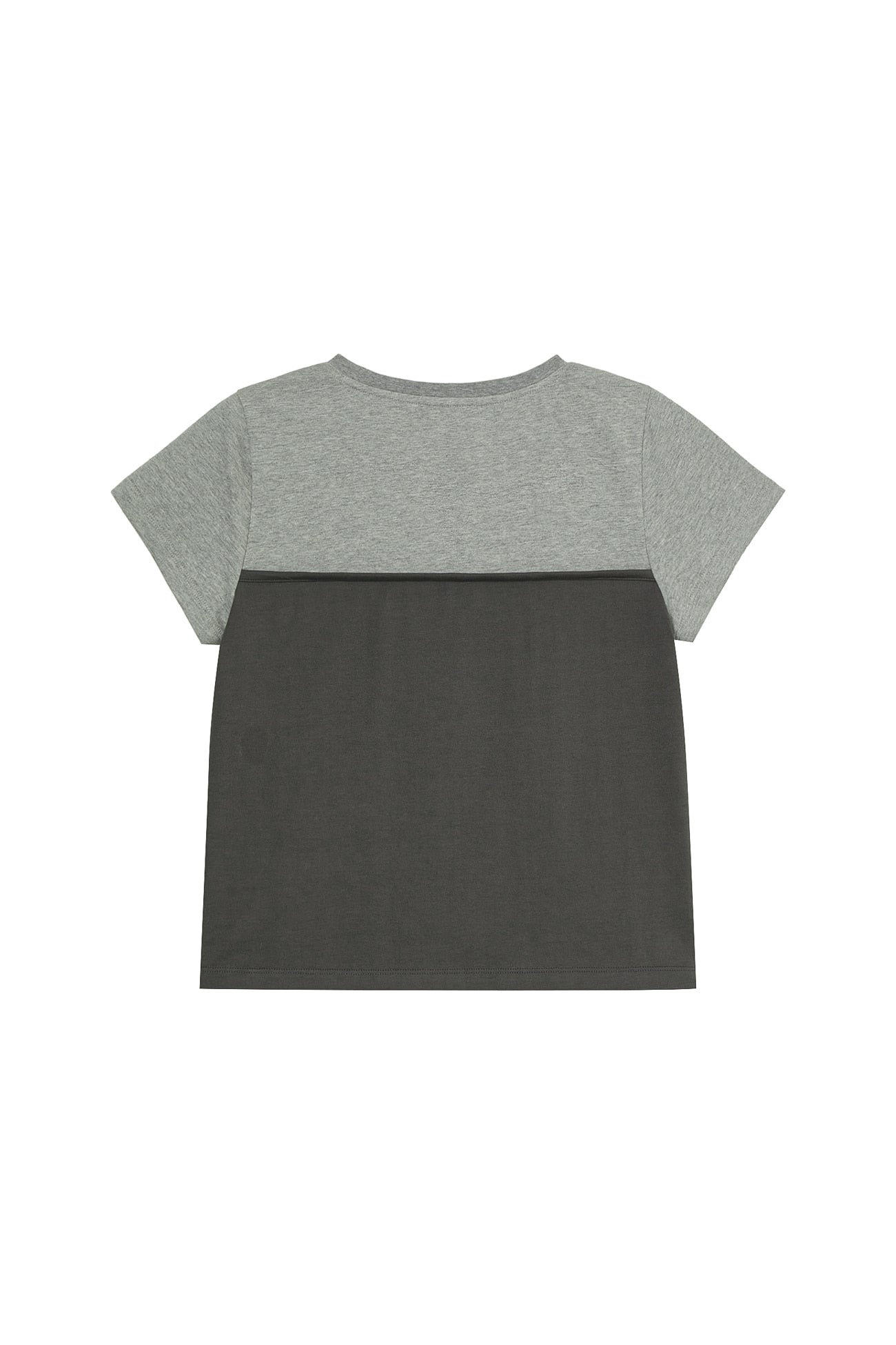 Deinet - Layered Contrast T-Shirt (Melange Grey) product image 2 | TRAB K-Fashion Australia