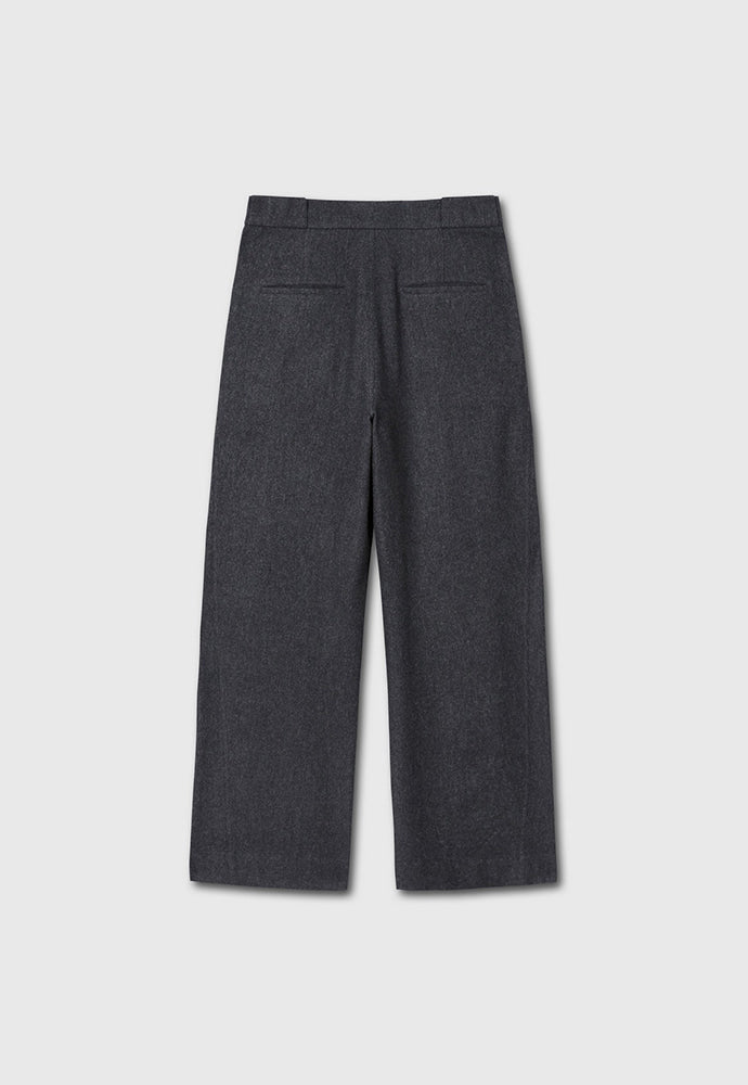 Tonywack - Virgin Wool Double-Pleats Wide Trousers (Grey) product image 7 | TRAB K-Fashion Australia