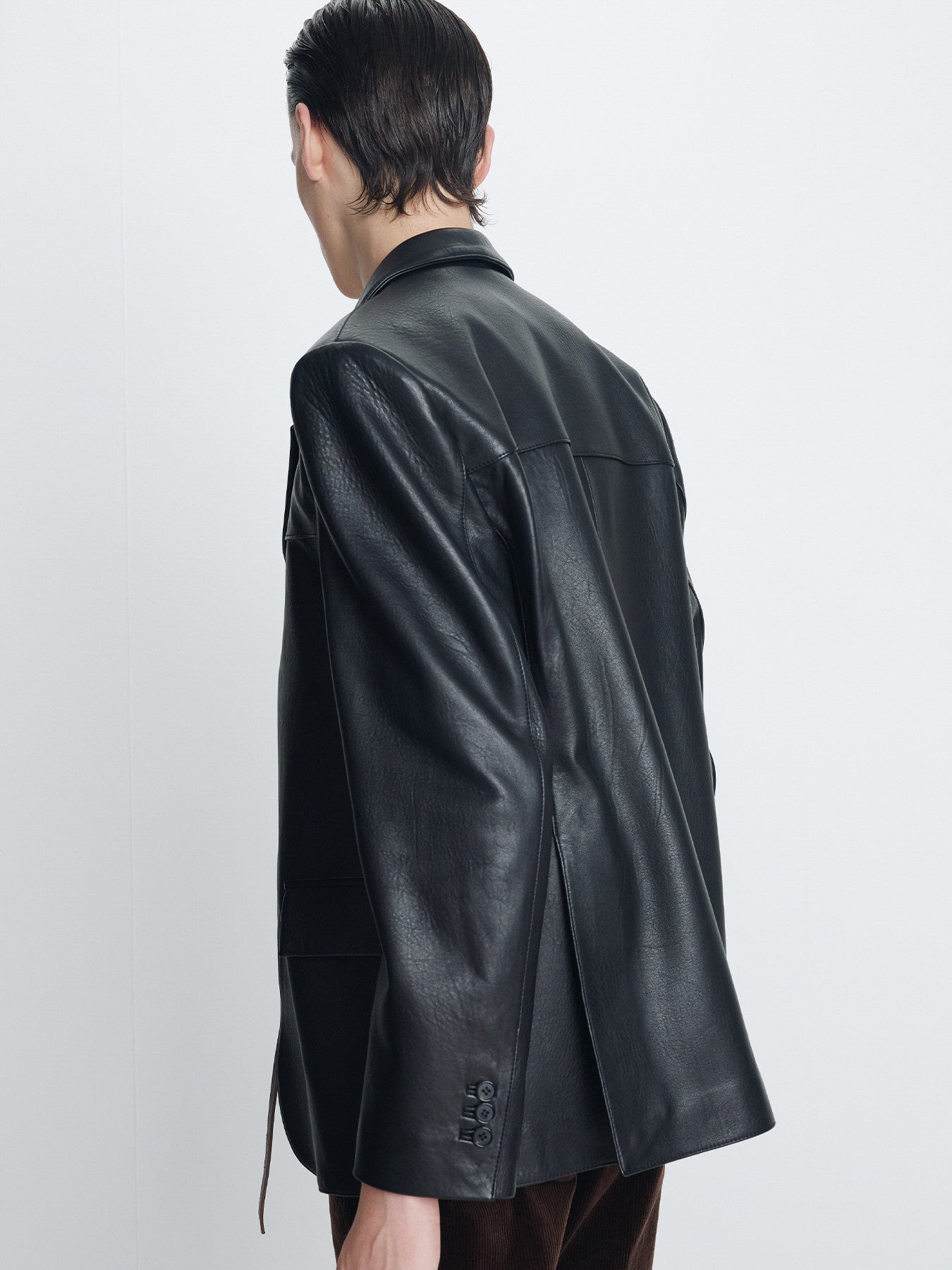 Tonywack - Vintage Lamb Leather Blazer Jacket (Black) product image 5 | TRAB K-Fashion Australia