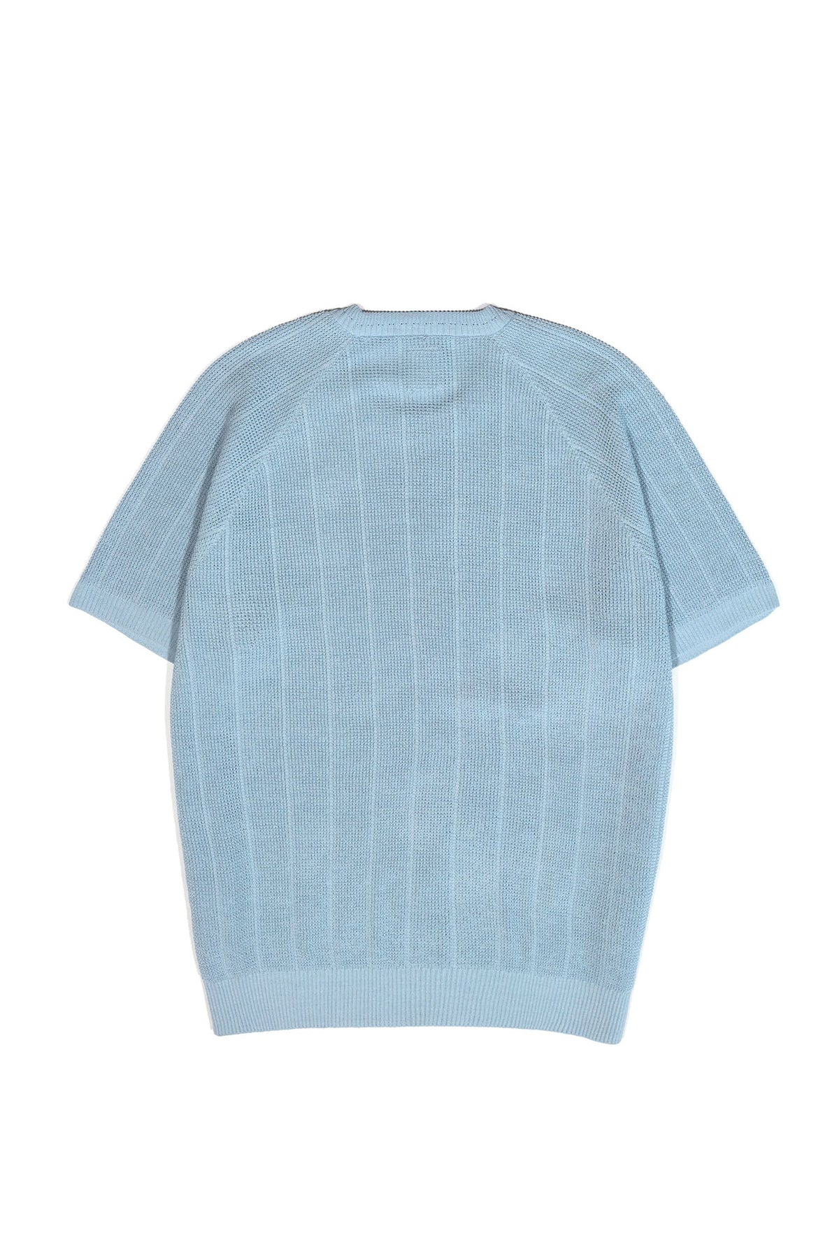 Ioedle - Sky Blue Waffle Raglan Short-Sleeve Knit (OC) product image 3 | TRAB K-Fashion Australia
