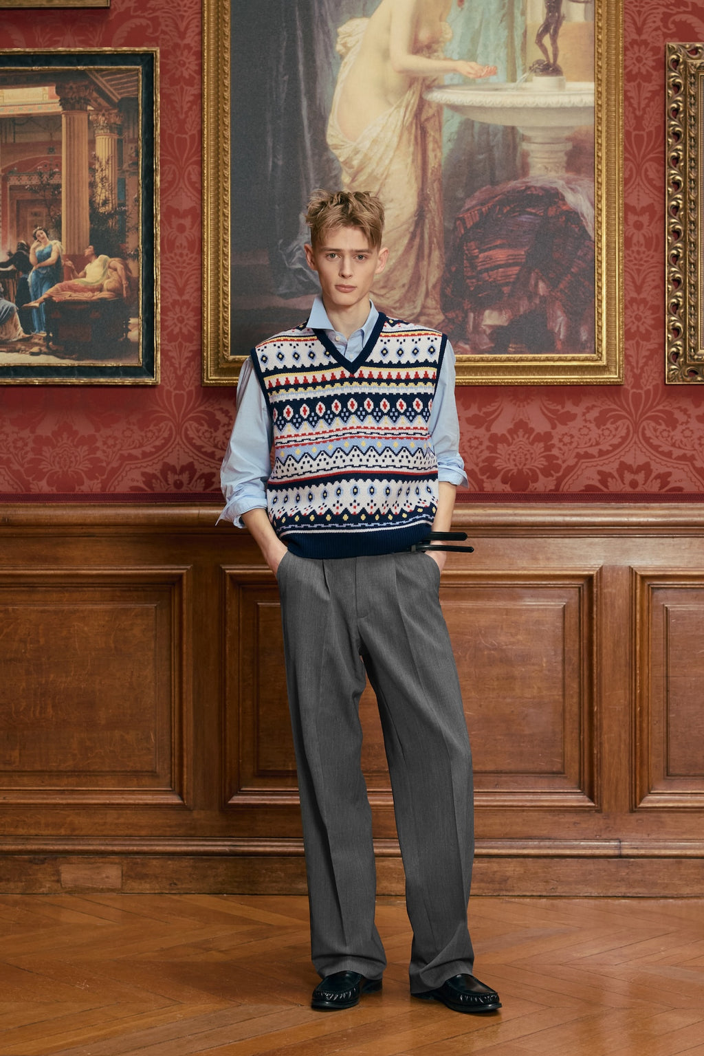 STU - Crease Double Belt Slacks (Mid Grey) product image 13 | TRAB K-Fashion Australia